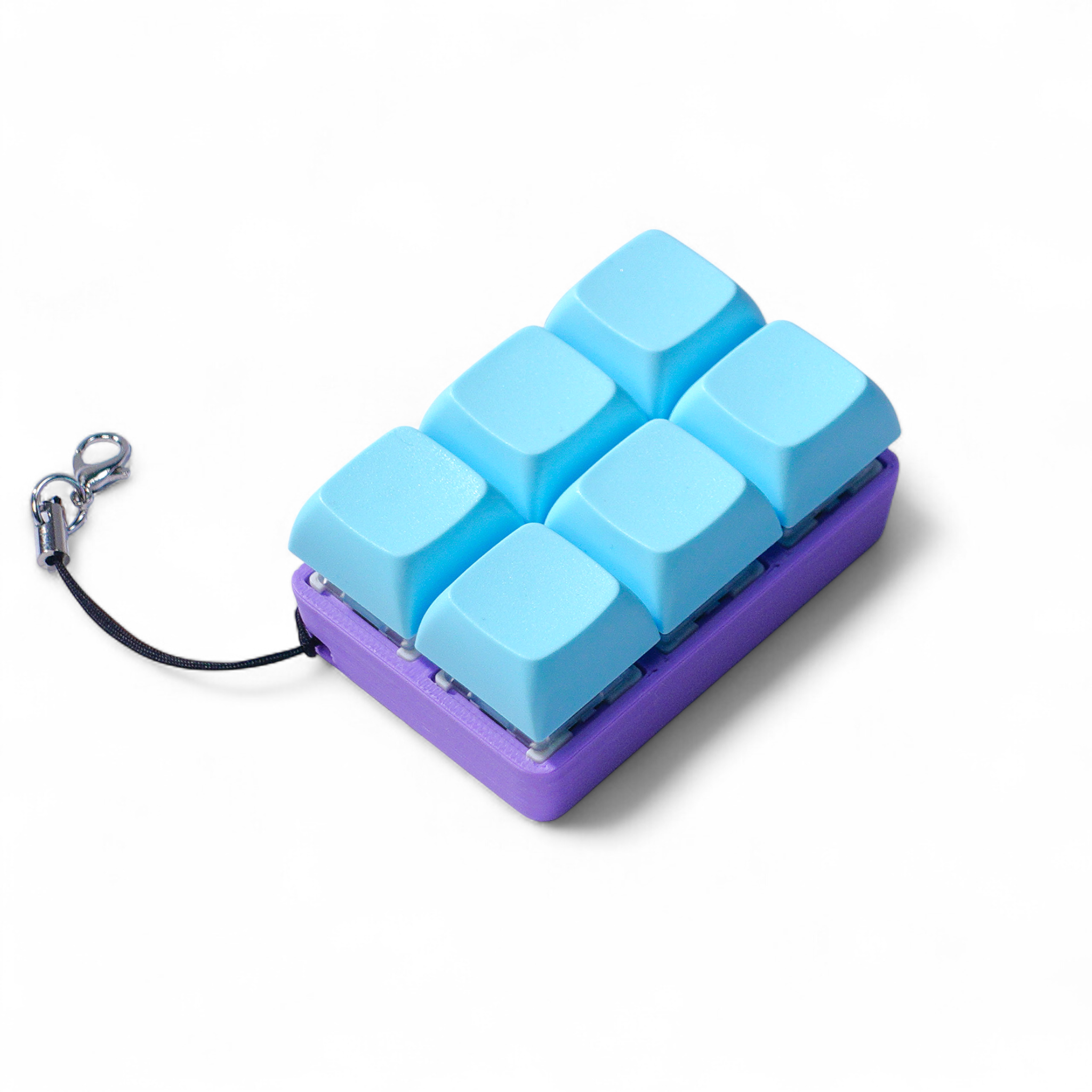 6-Key Clicky Keyboard Fidget Keychain
