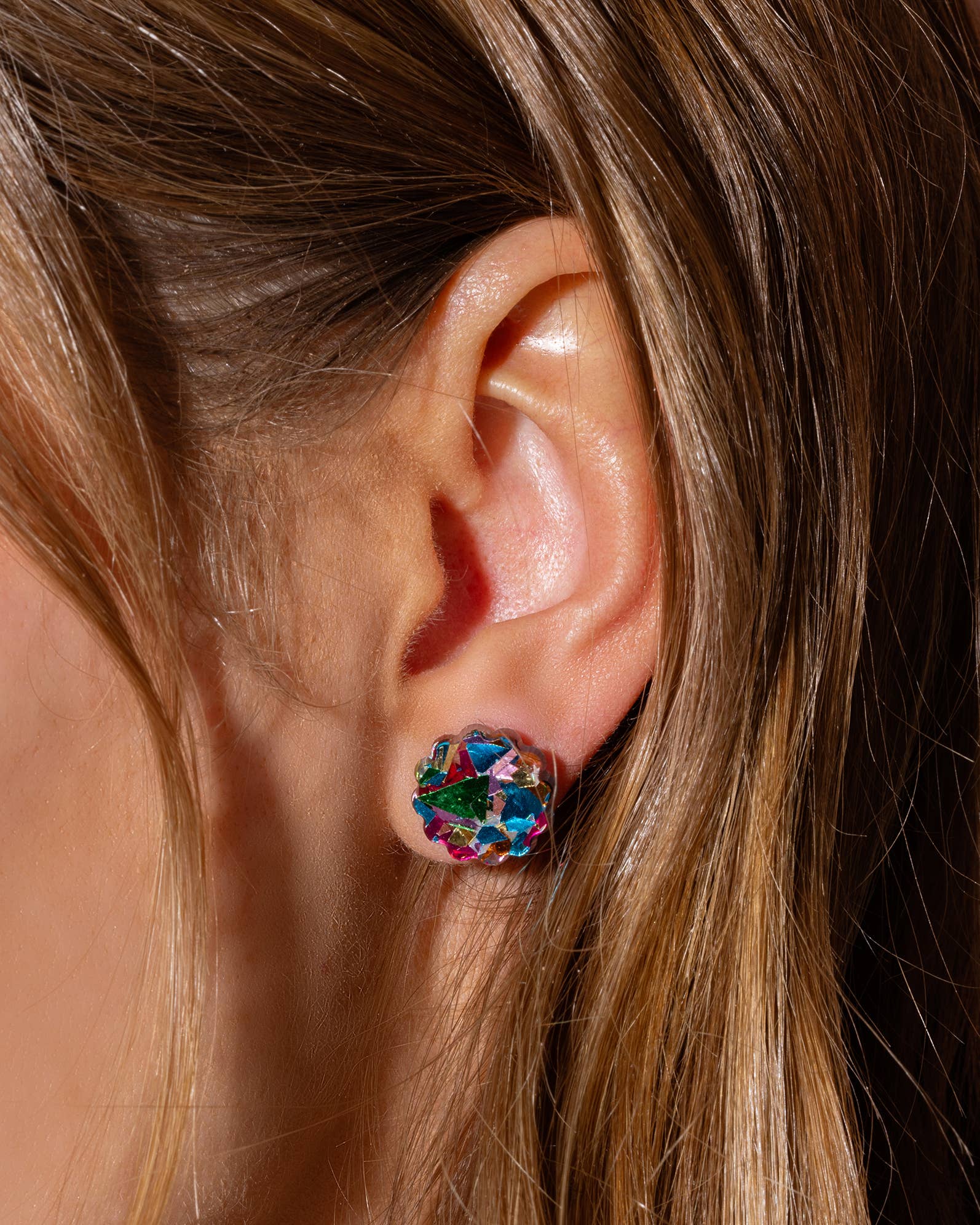 Colorful Confetti Acrylic Studs