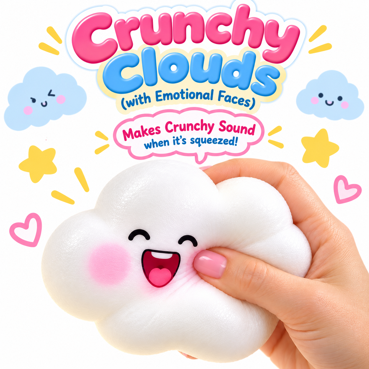Crunchy Clouds (with Emotional Faces) Squishy
