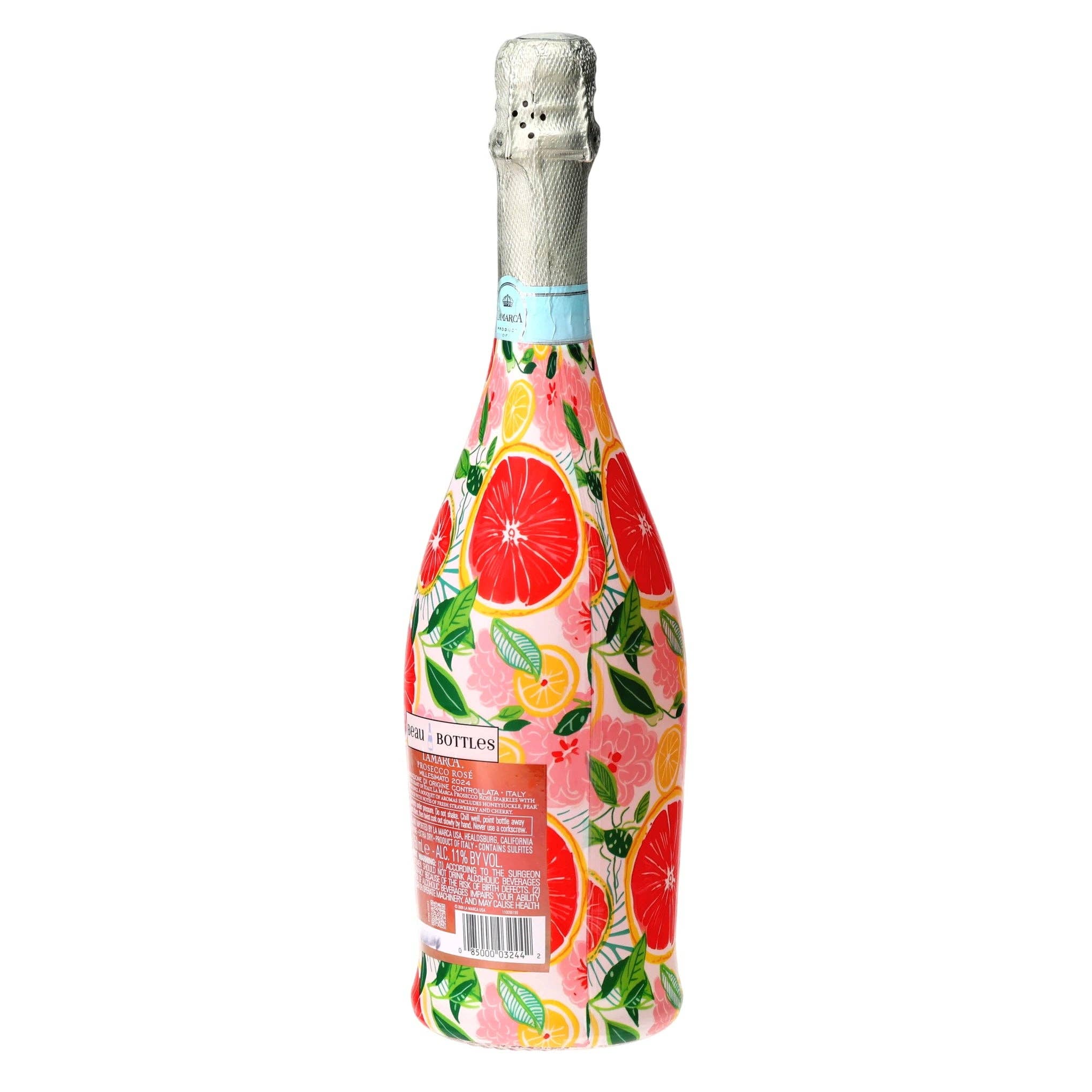 Preppy Grapefruits Prosecco Bottle Wrap