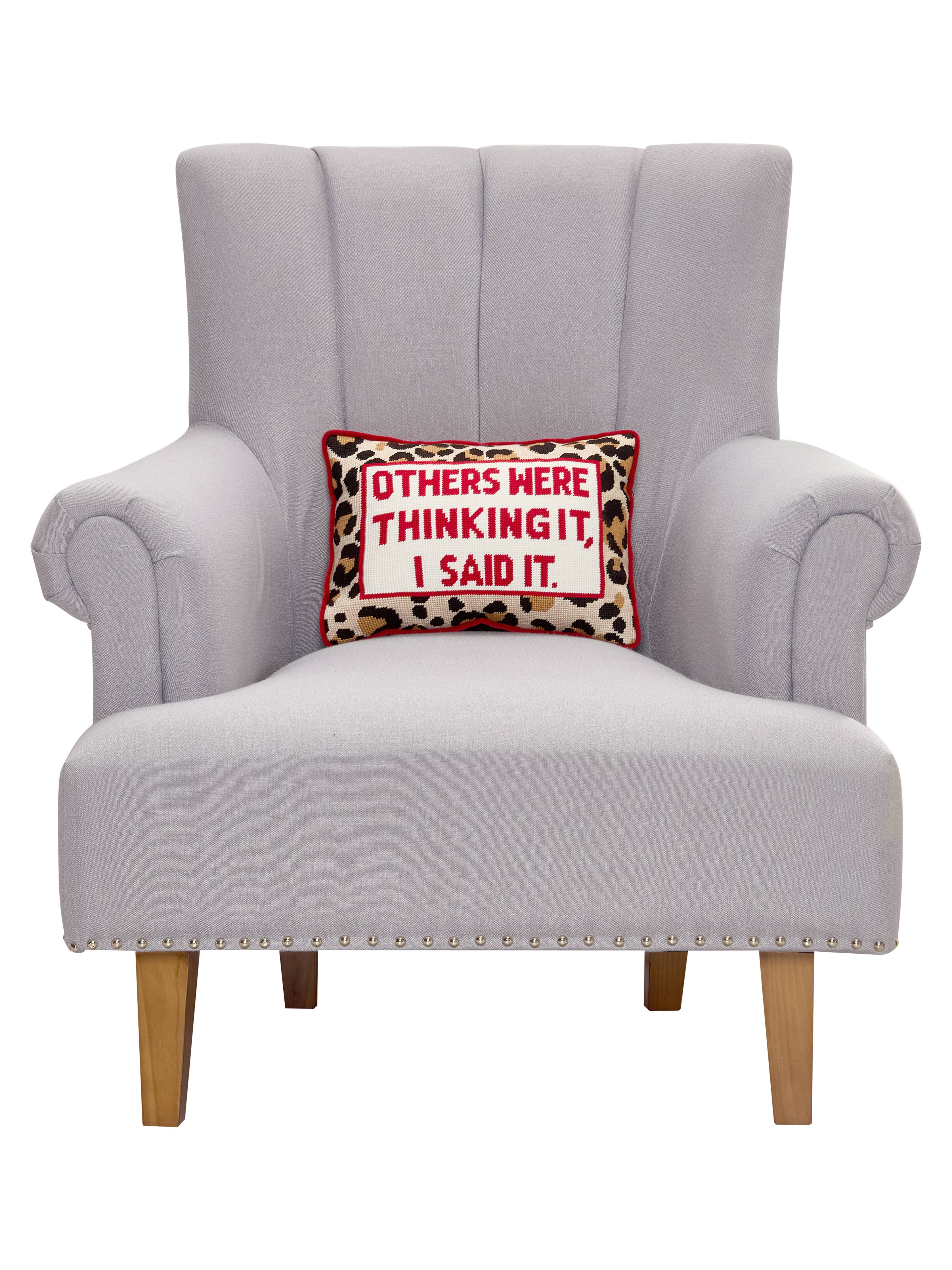 'Others Were Thinking It' Embroidered Pillow