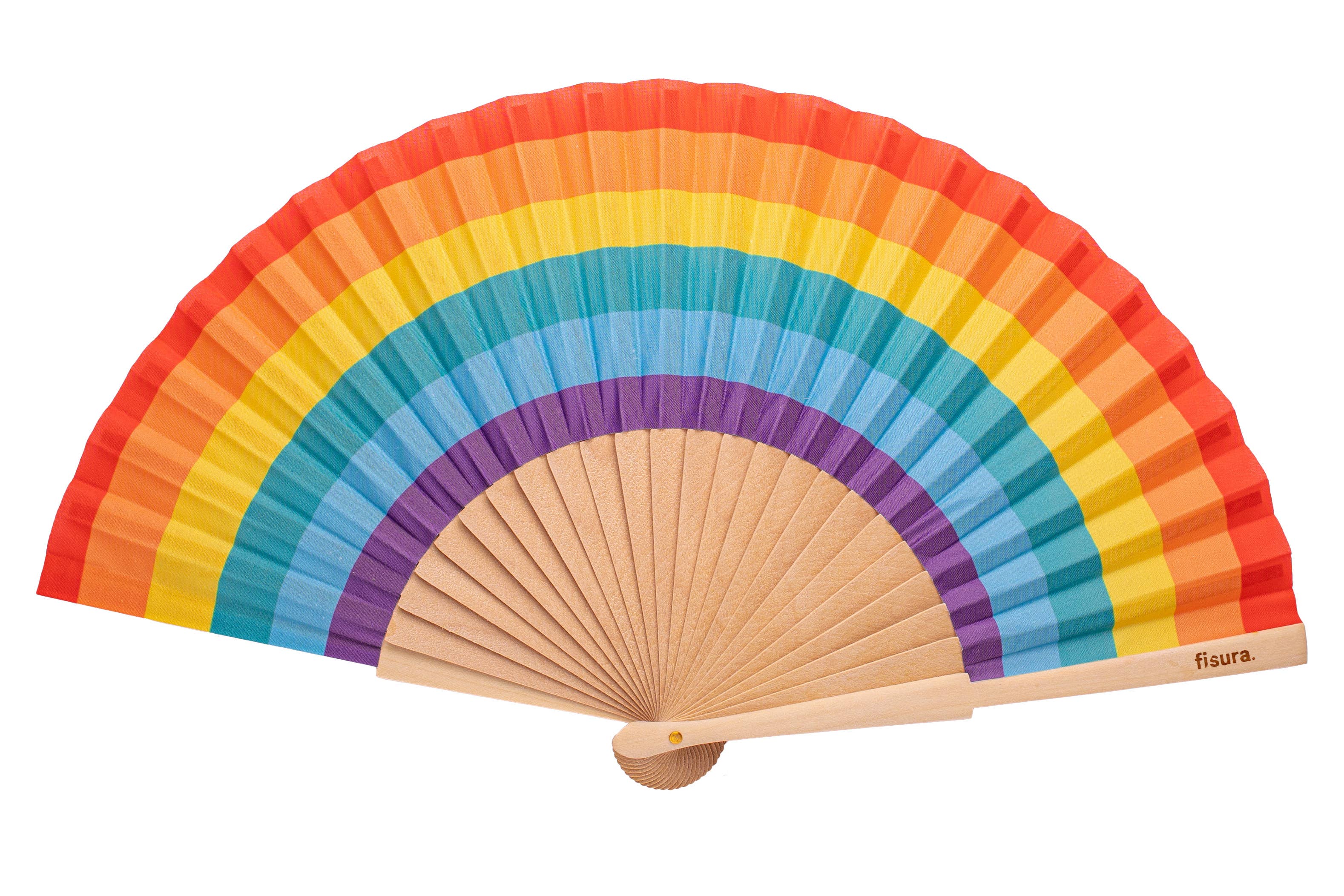 Rainbow Hand Fan