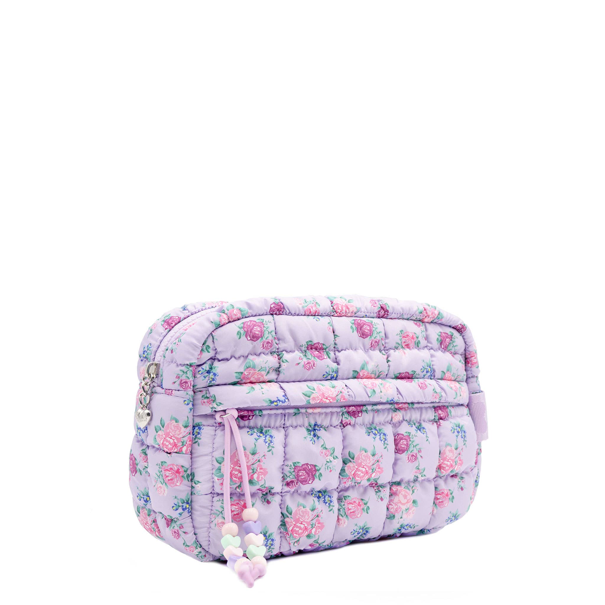 Lavender Quilted Scrunchies Floral Pouch