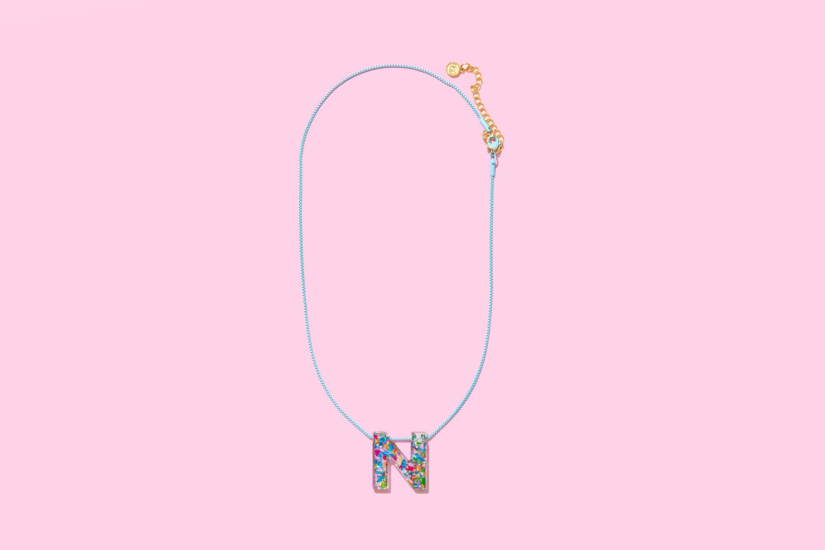 Colorful Confetti Initial Necklaces