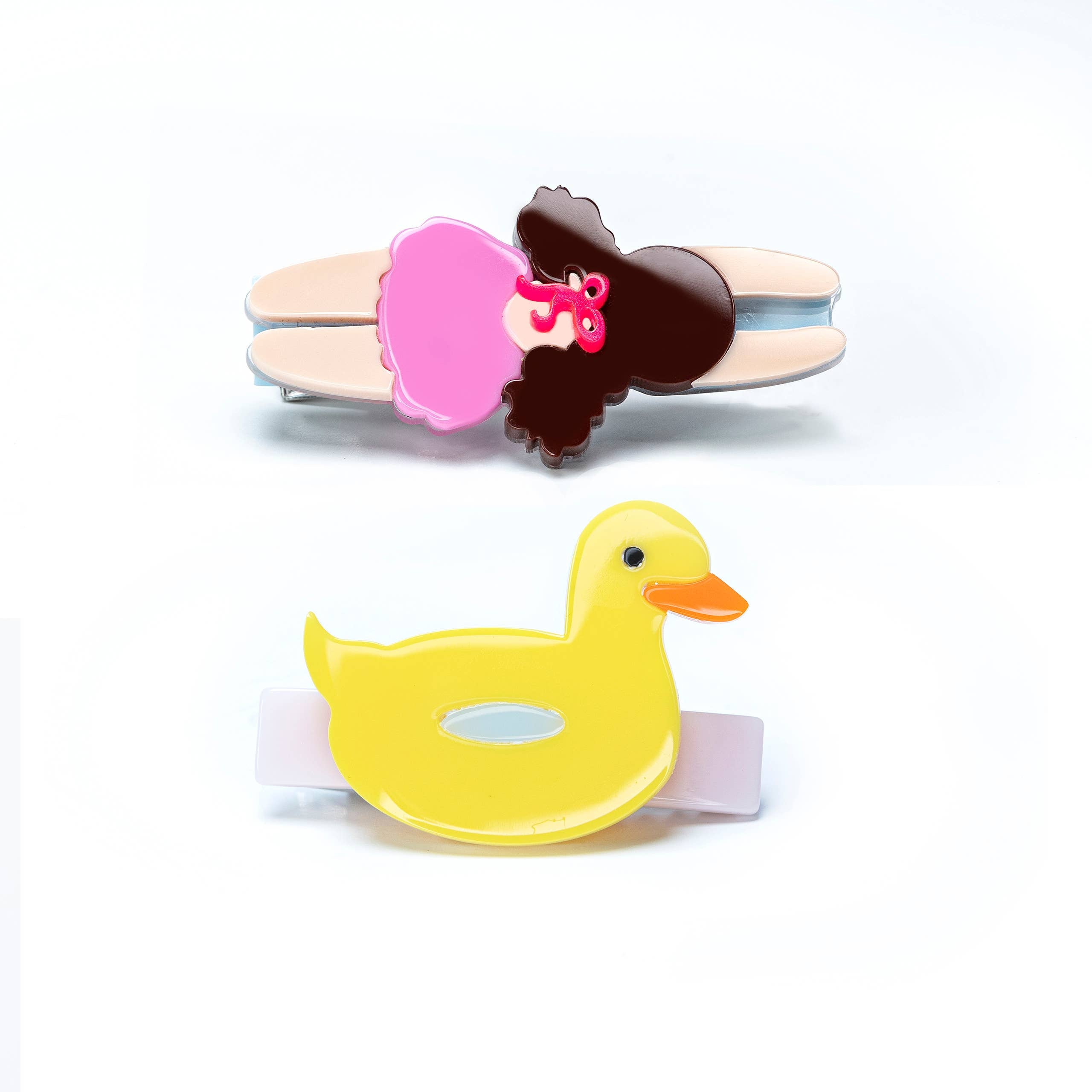 Swimming Girl & Duck Float Clips
