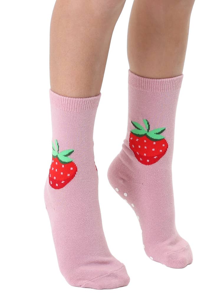 Kids Strawberry Crew Socks
