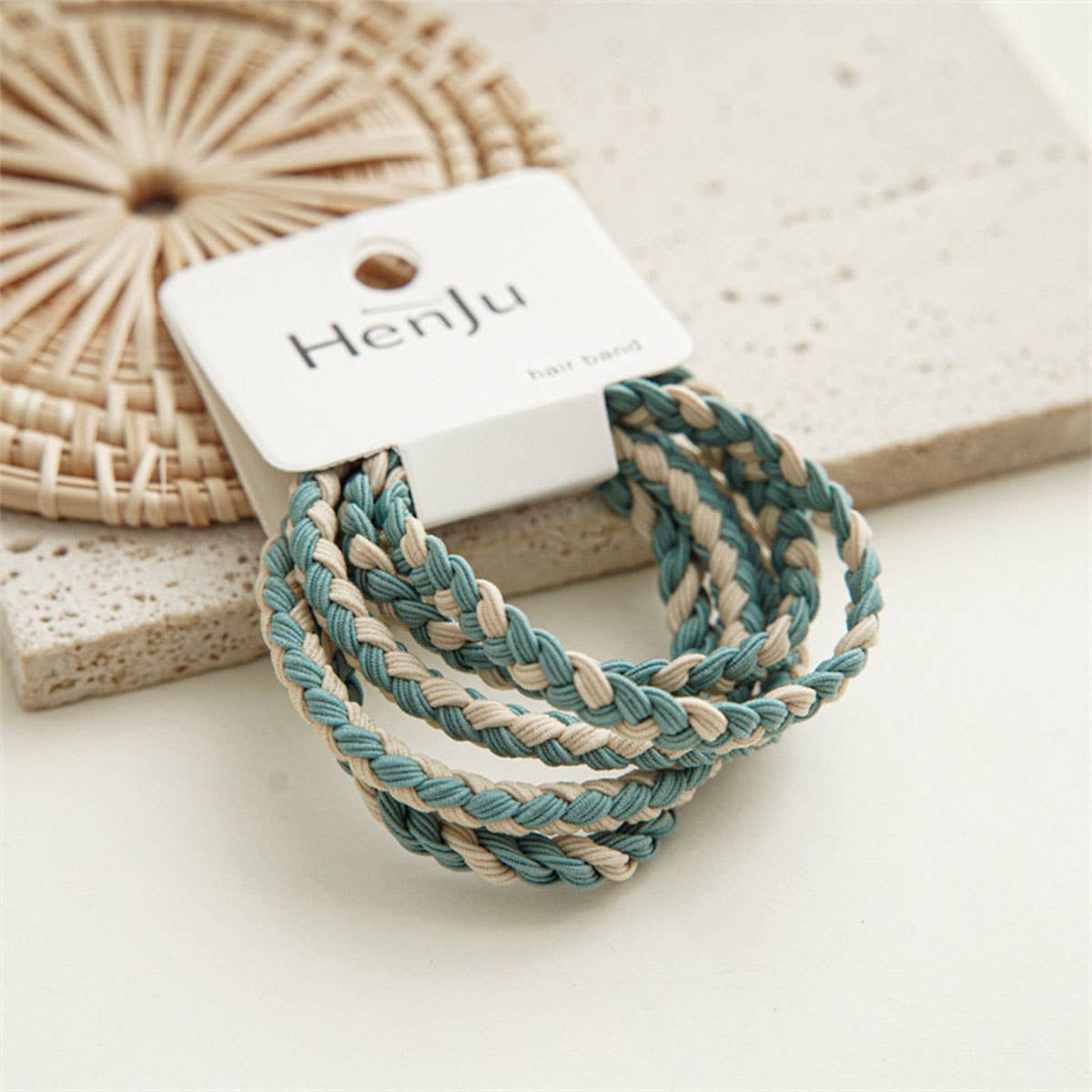 Green Candy Color Twisted Hair Ties
