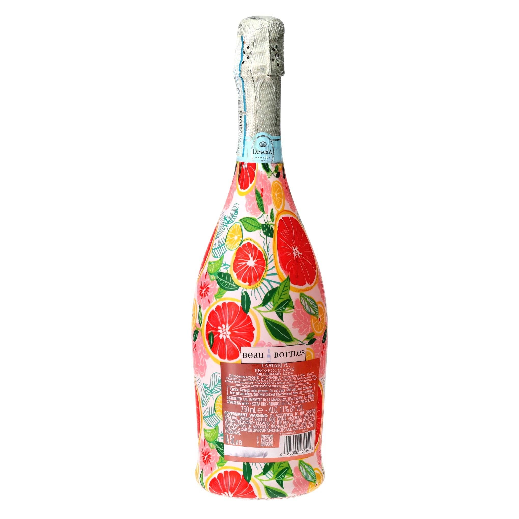 Preppy Grapefruits Prosecco Bottle Wrap