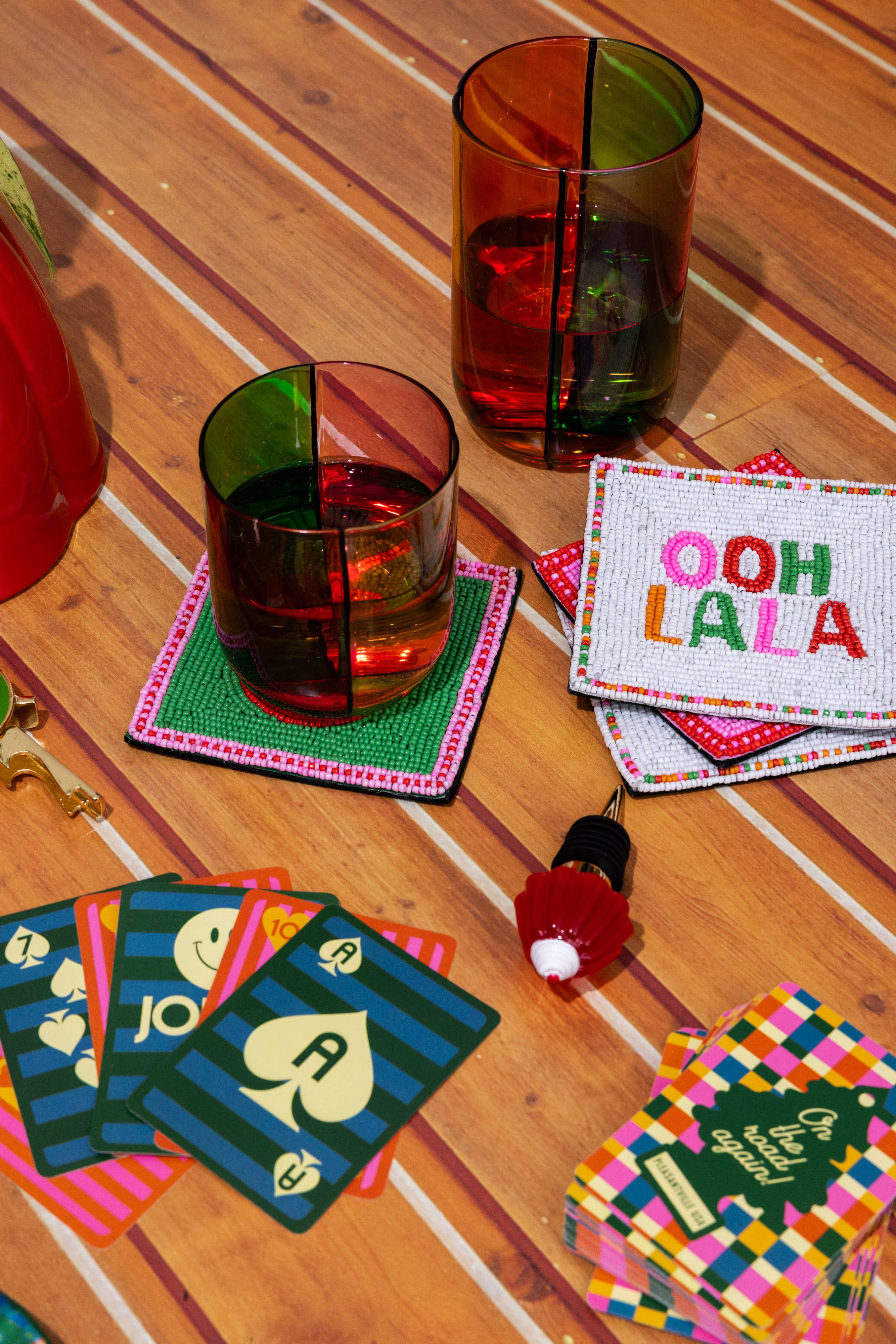 Colorful Plaid Waterproof Playing Cards