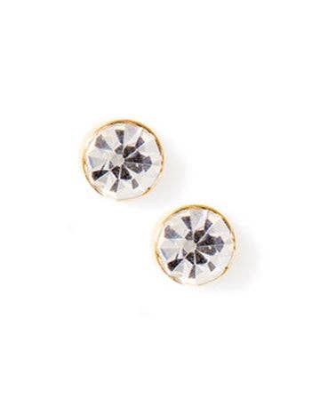 Juliet Clear 5mm Screwback Stud Earrings