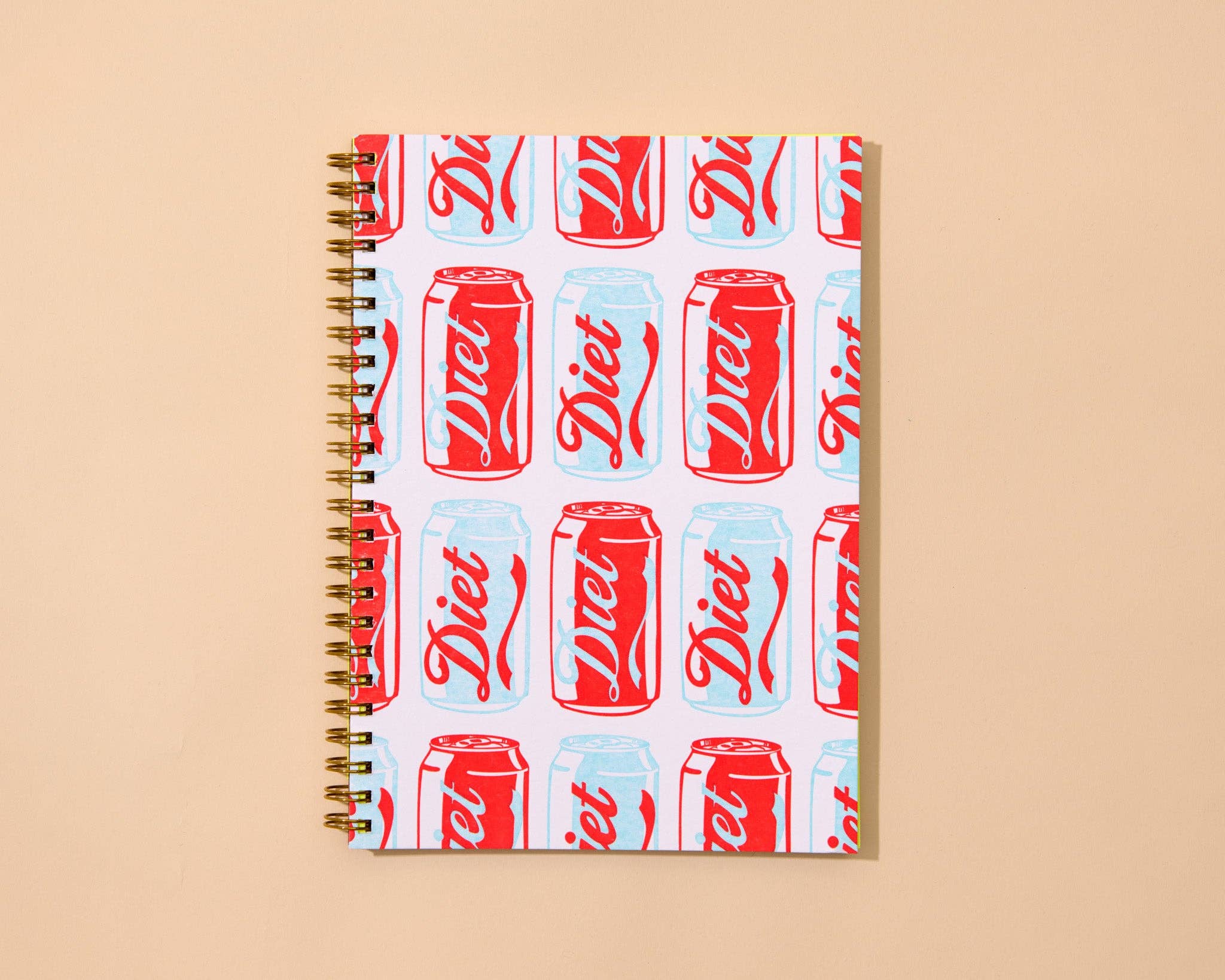 Letterpress Diet Soda A5 Spiral Notebook