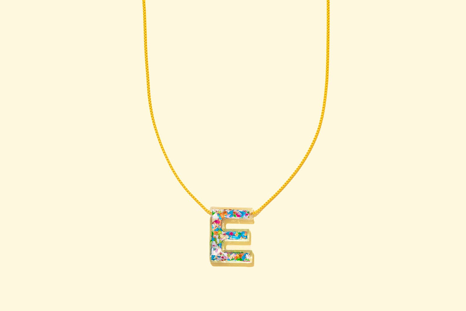 Colorful Confetti Initial Necklaces