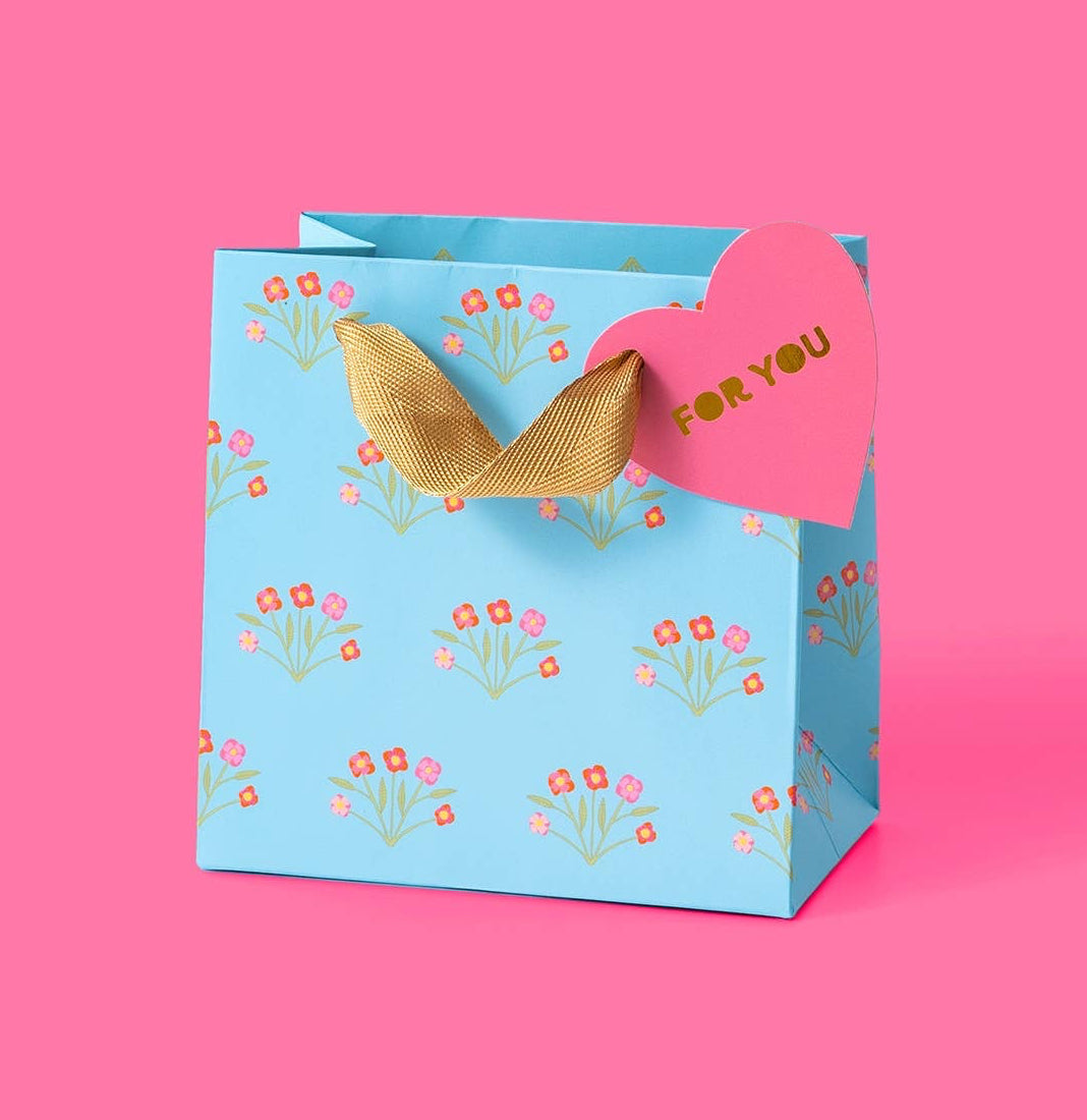 Blue Bouquets Gift Bag - Small