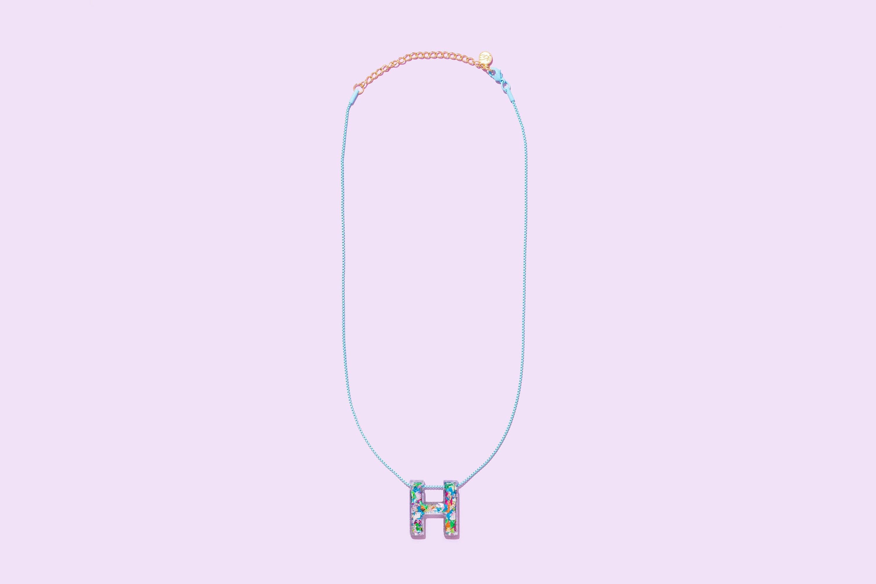 Colorful Confetti Initial Necklaces