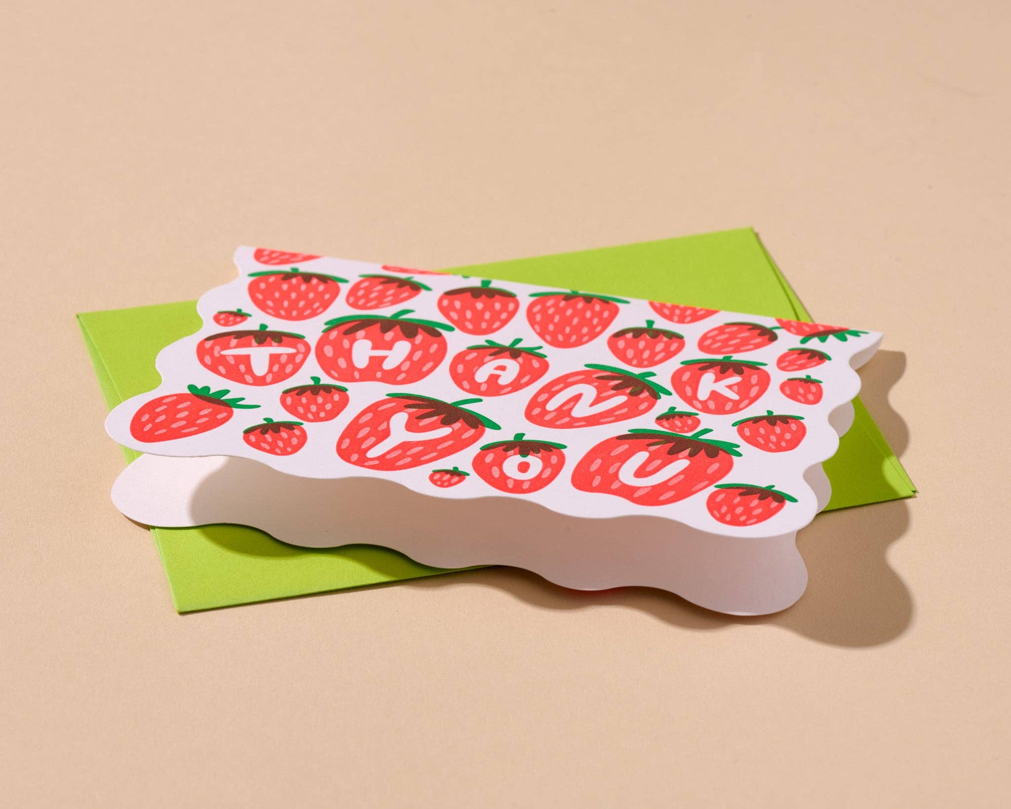 Letterpress Strawberry Thank You Notecards Box Set
