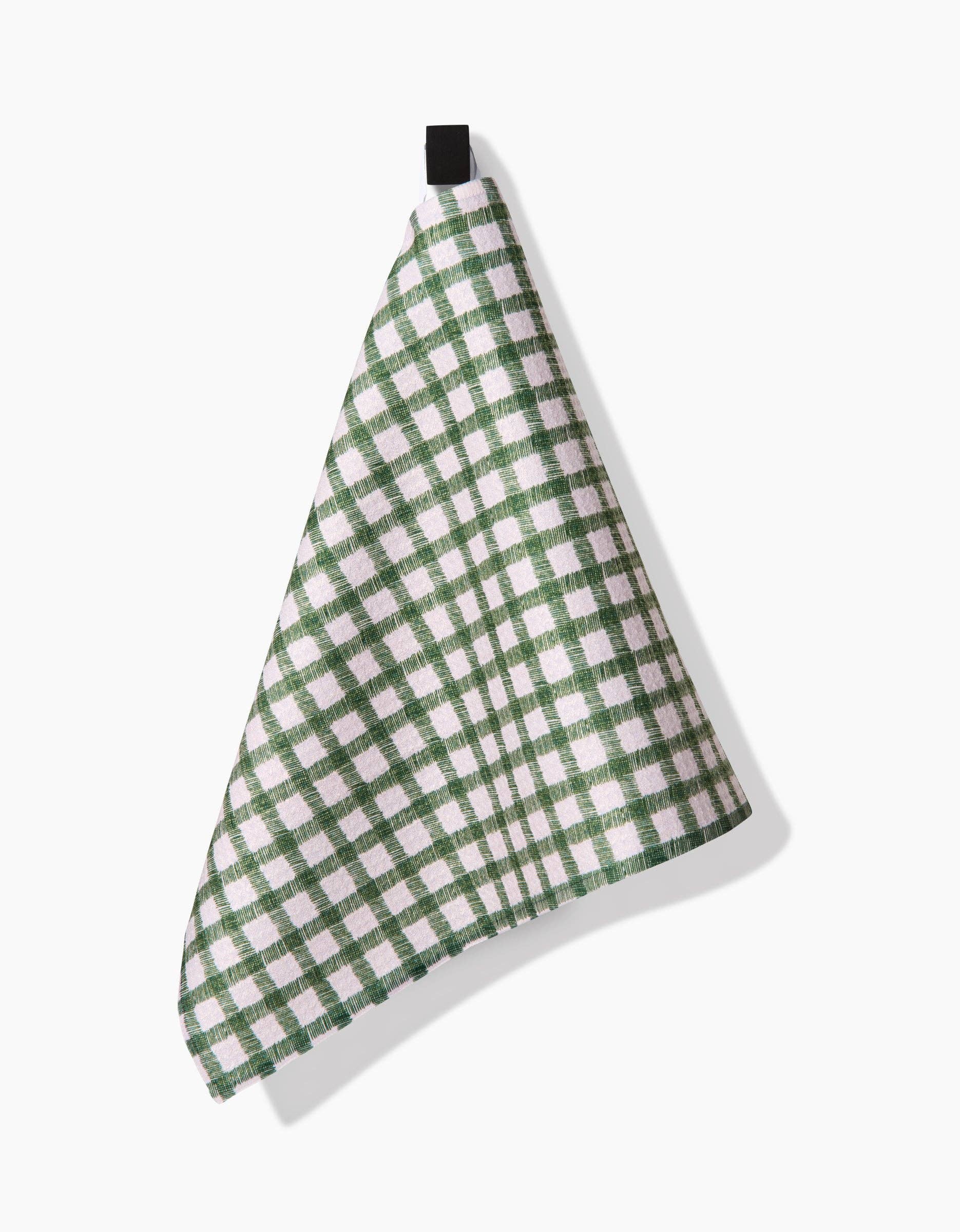 Fireside Plaid Green Tea Towel