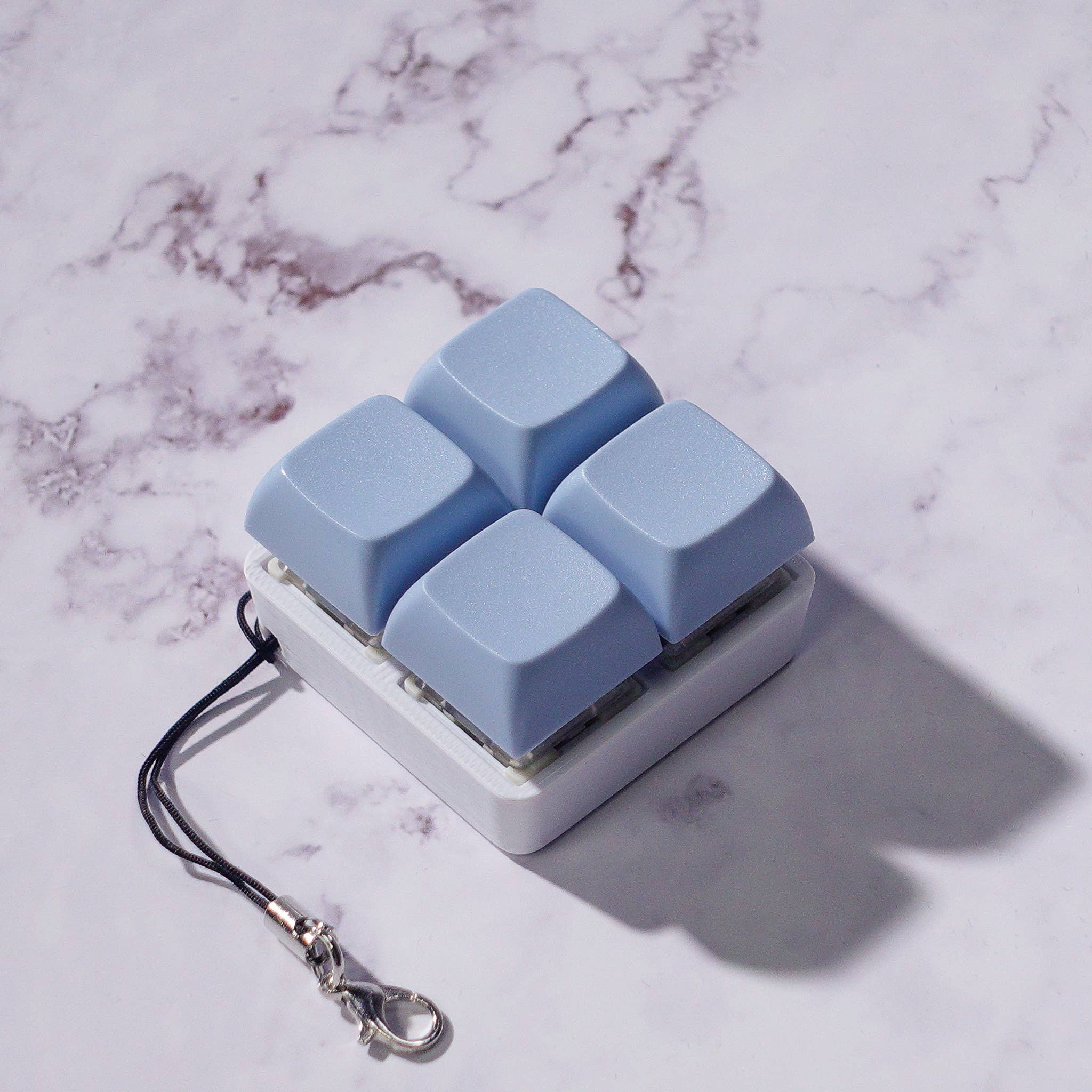 4-Key Square Clicky Keyboard Fidget Keychain