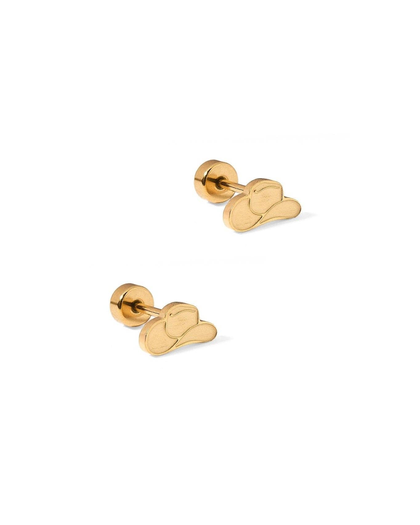 Cowgirl Hat Screwback Stud Earrings