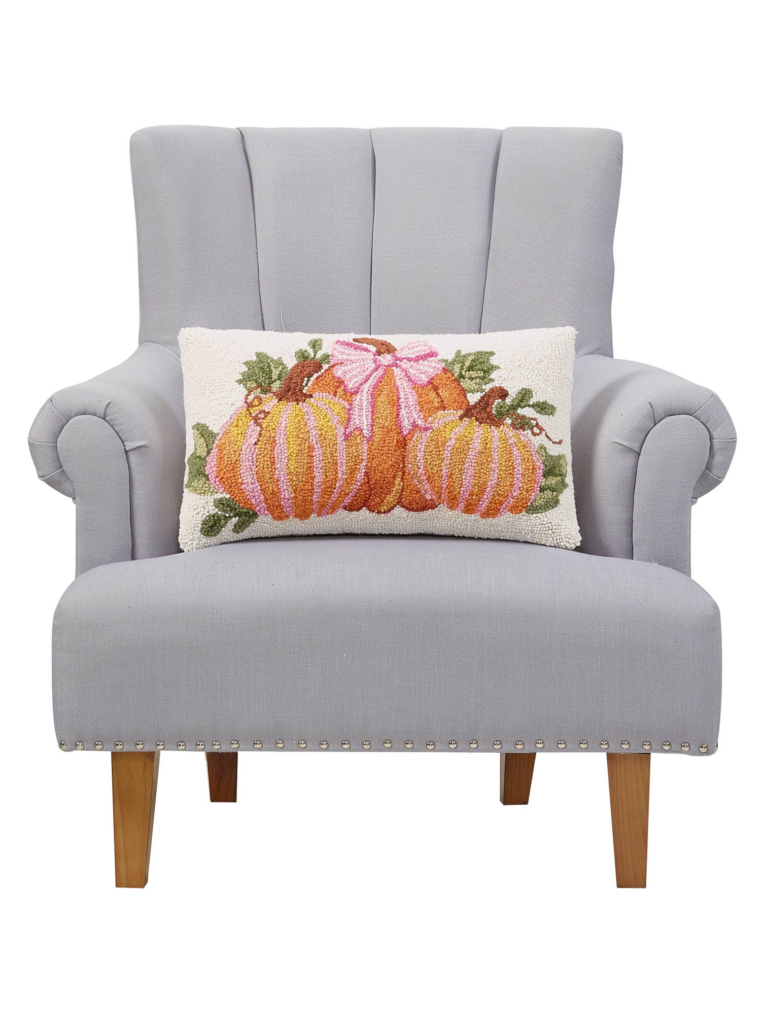 Stripe Pumpkin Trio Hook Pillow