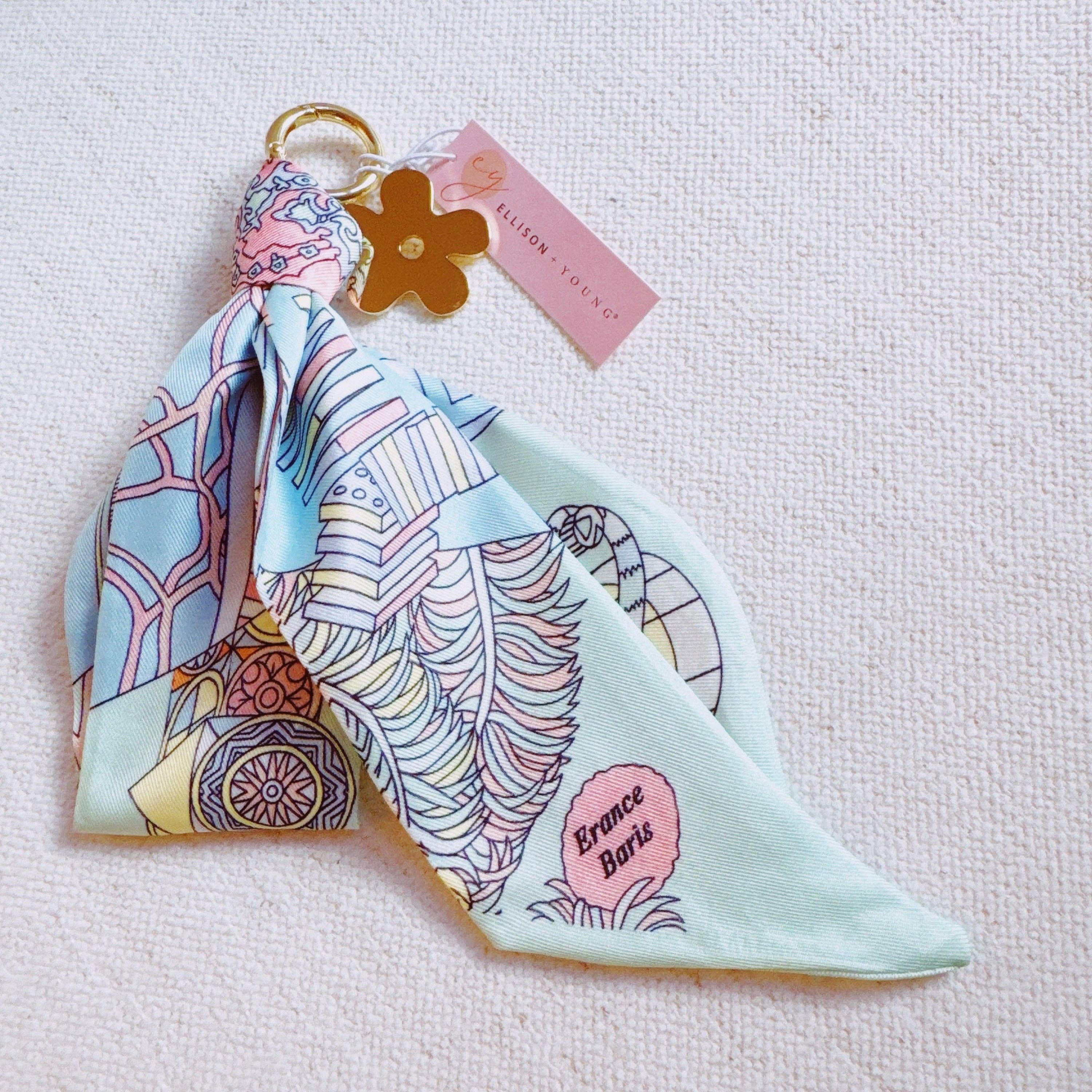 Luxe Mint Daisy Scarf Bag Charm