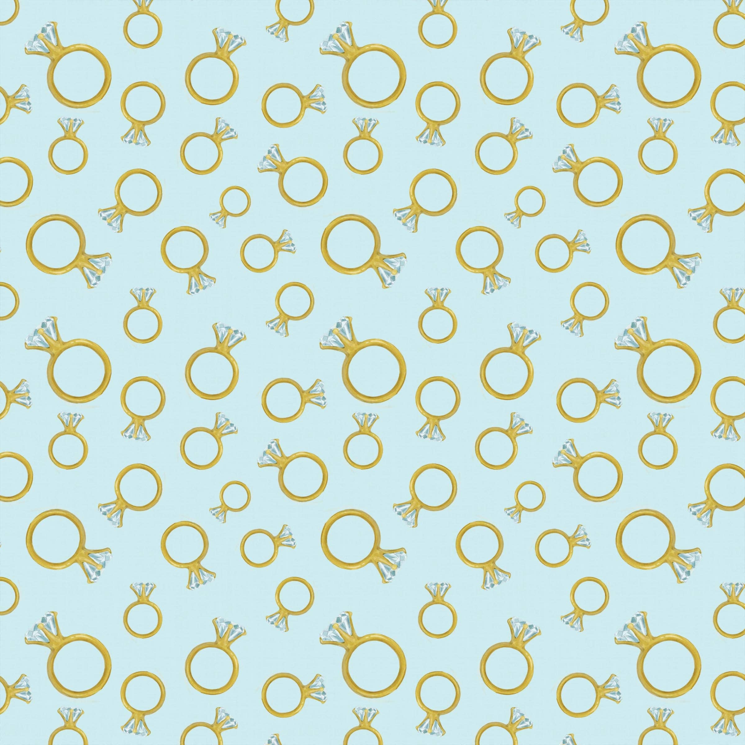 Blue Engagement Ring Prosecco Bottle Wrap