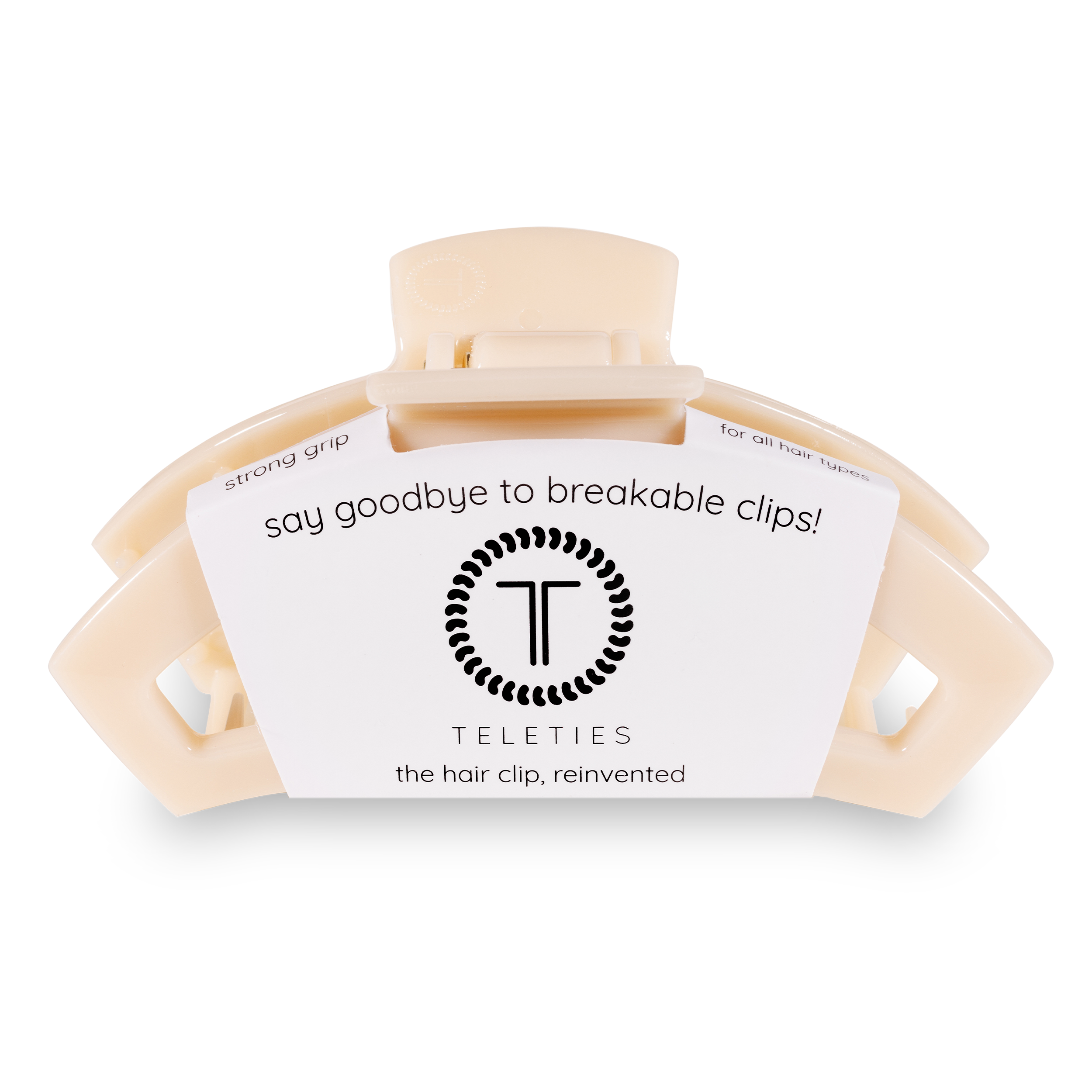 Open Almond Beige Large Hair Clip