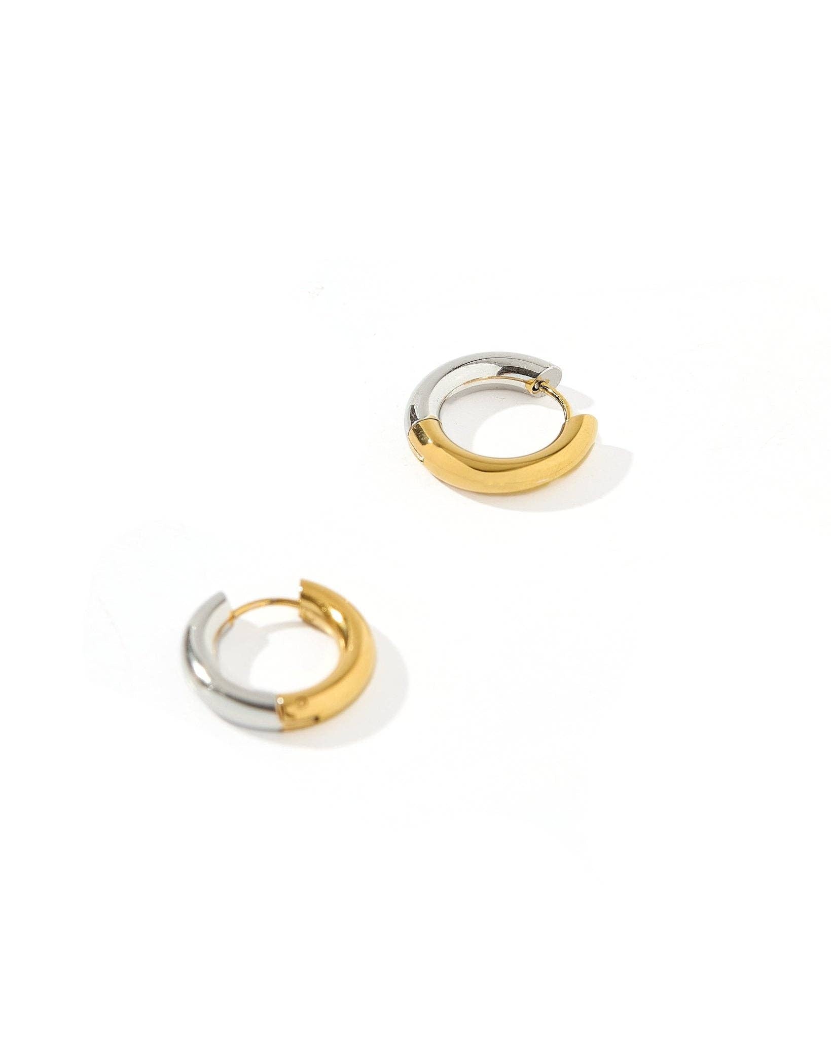 Scarlett 12mm Two-Tone Huggie Hoops
