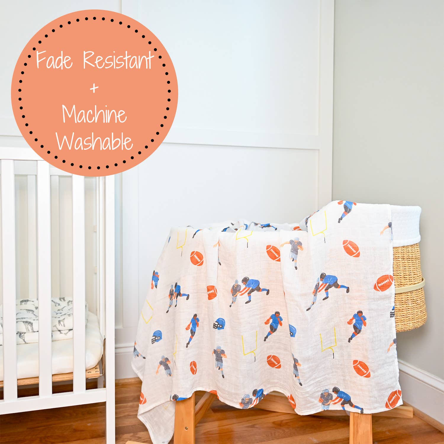 Touchdown Muslin Swaddle Blanket