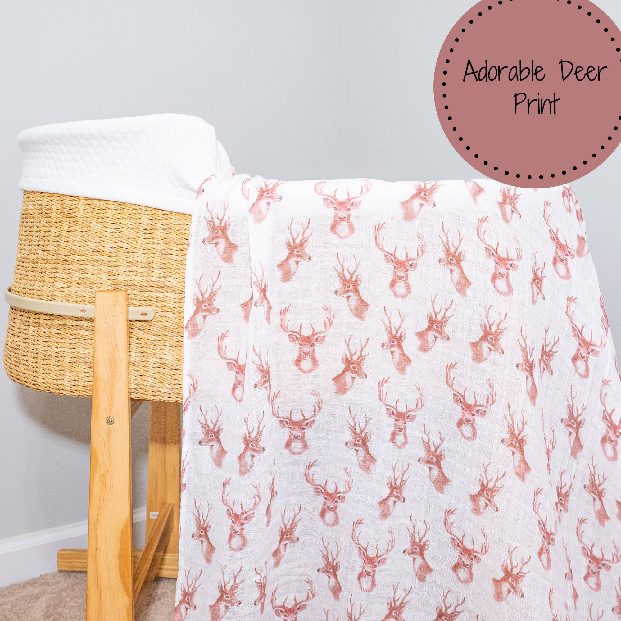 Oh Deer Muslin Swaddle Blanket Blanket