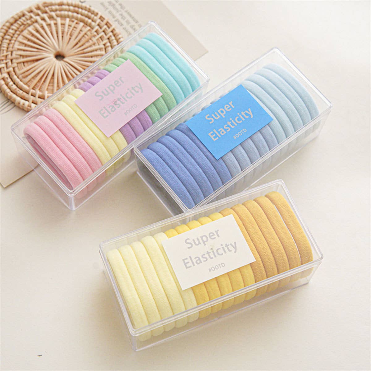Candy Color Stretchy Hair Ties Set