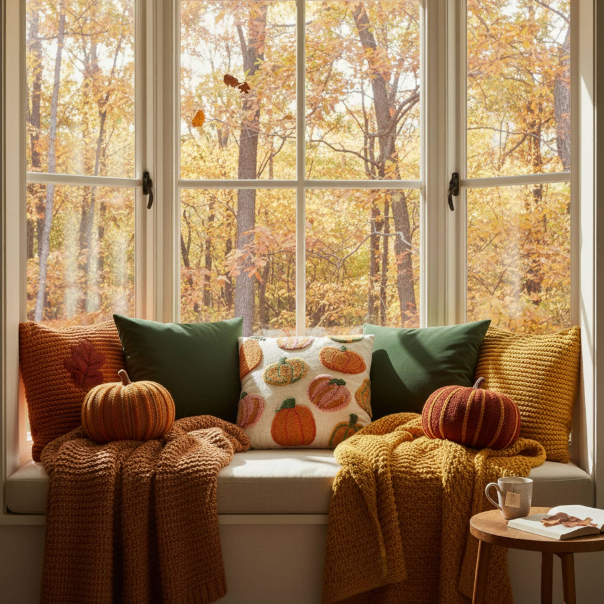 Pumpkins All Over Pillow