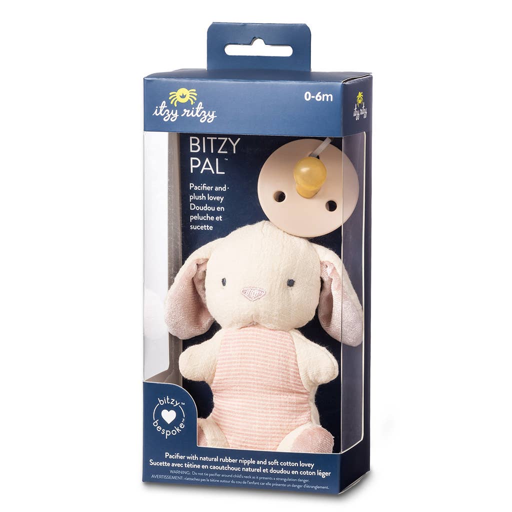 Bitzy Pal Natural Rubber Pacifier & Plush: Cow