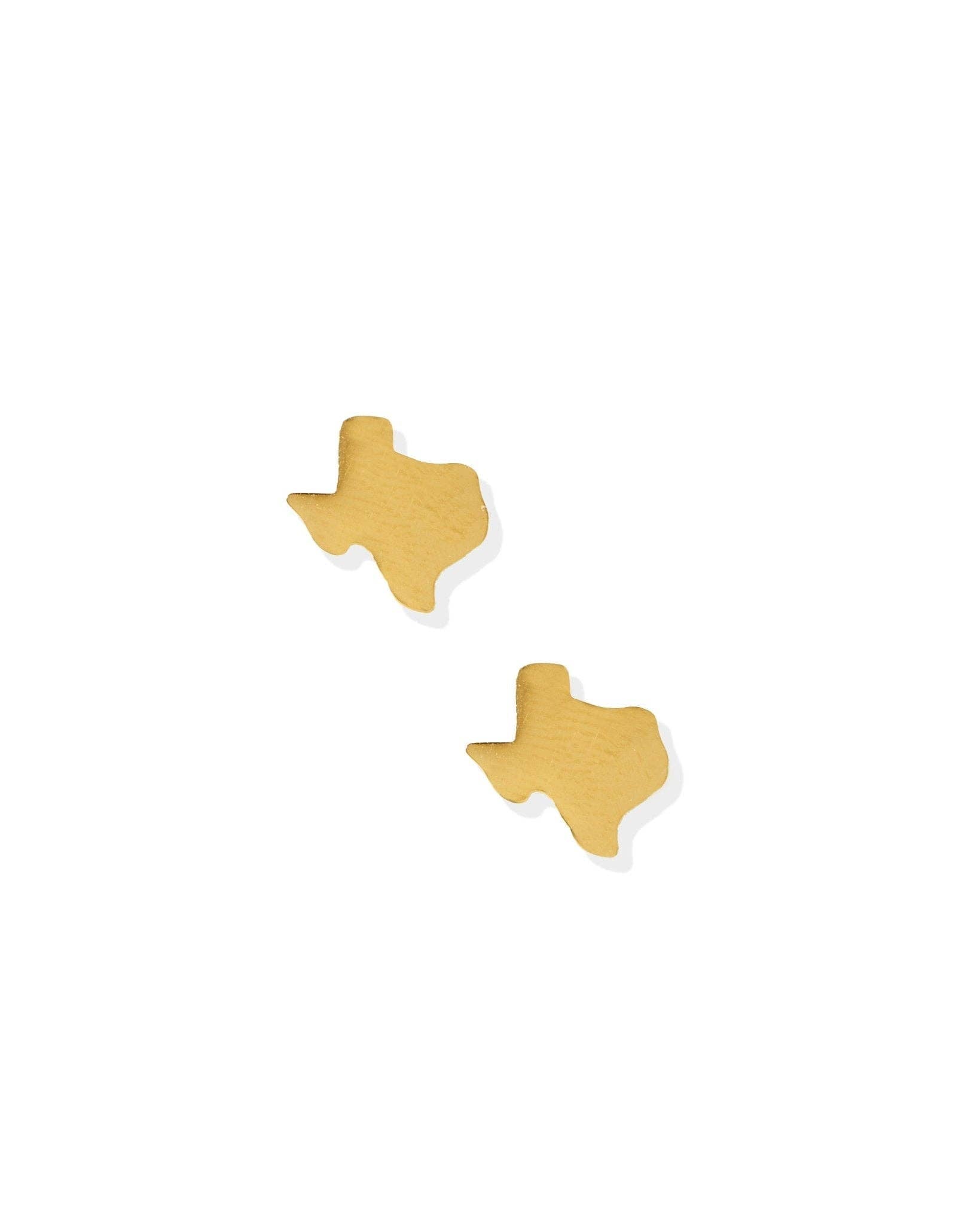 Big Texas Gold Screwback Stud Earrings