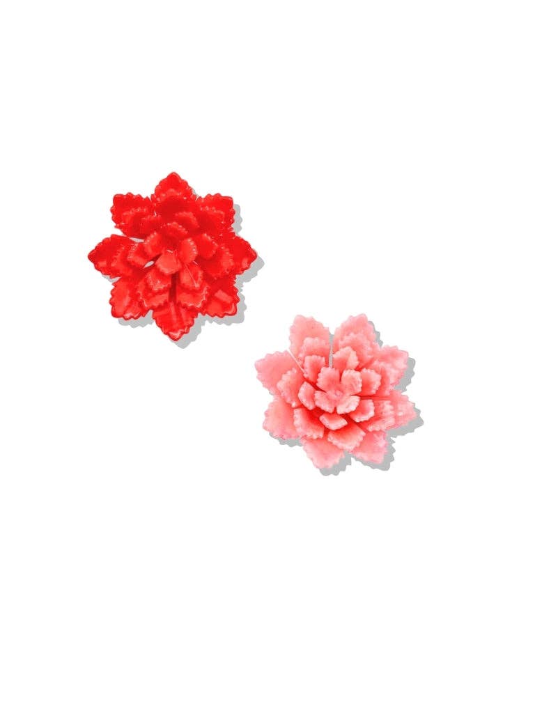 Origami Peony Brooch Pin