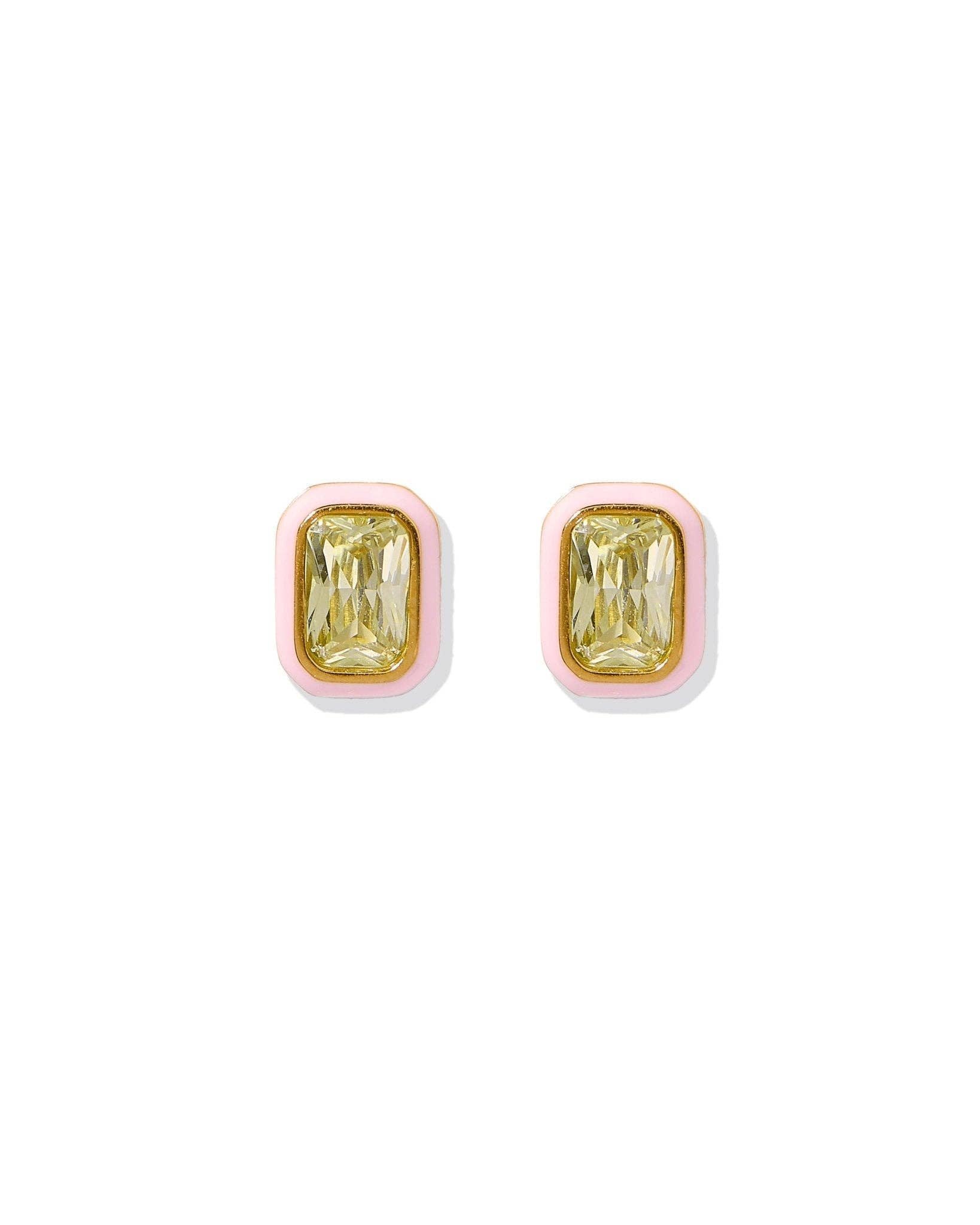 Whitney Pink Apple Screwback Stud Earrings