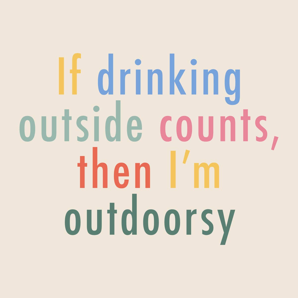 'I'm Outdoorsy' Cocktail Napkins