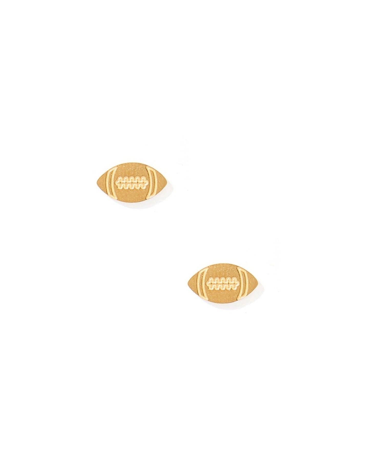Screwback Stud Earrings - Football