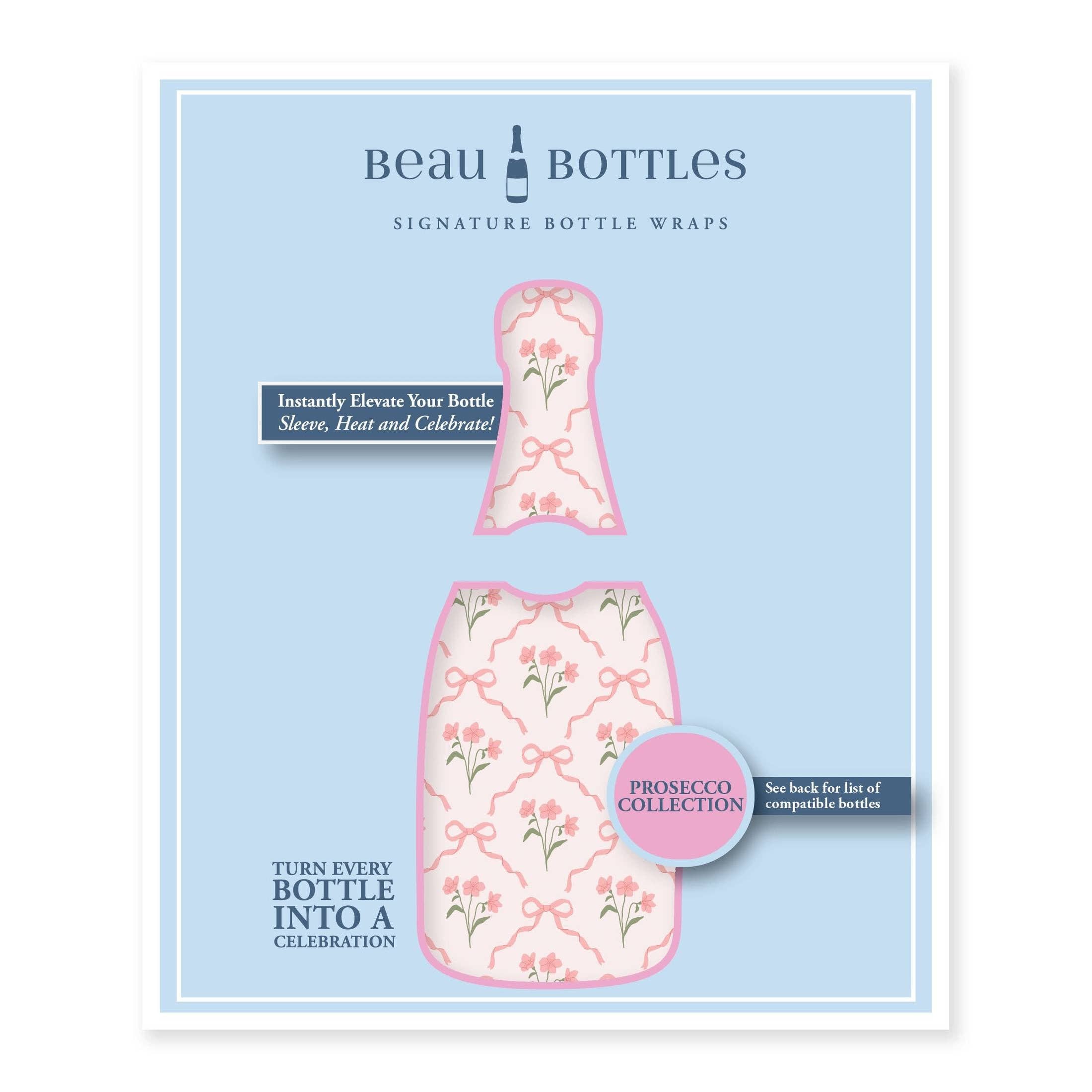 Beau Bottle Pink Bows and Blossoms - Prosecco Collection