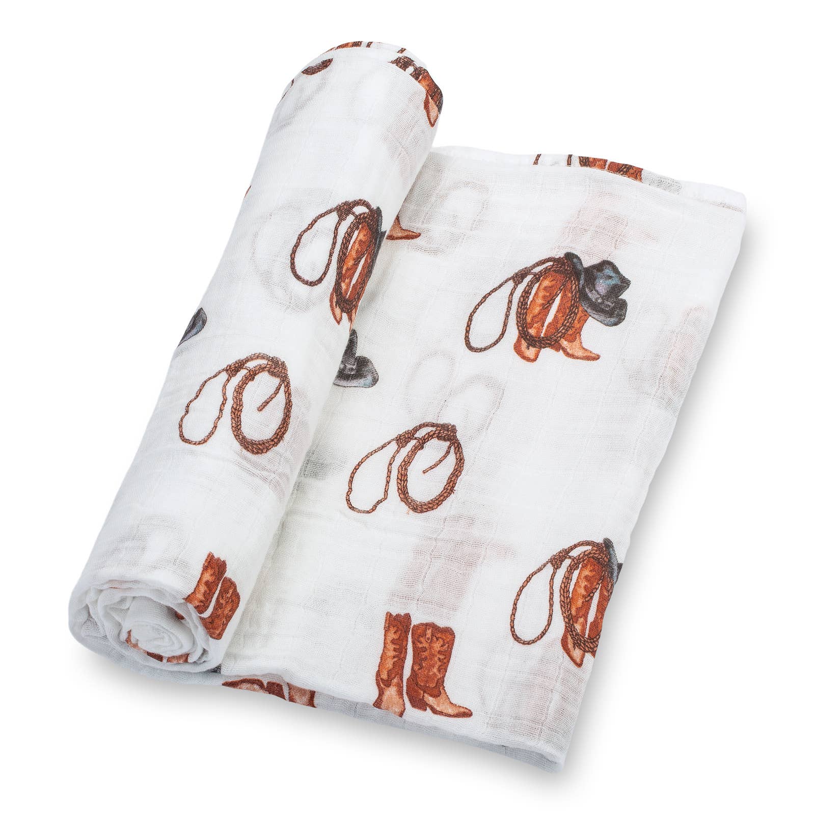 Life Is Better In Boots Muslin Swaddle Blanket