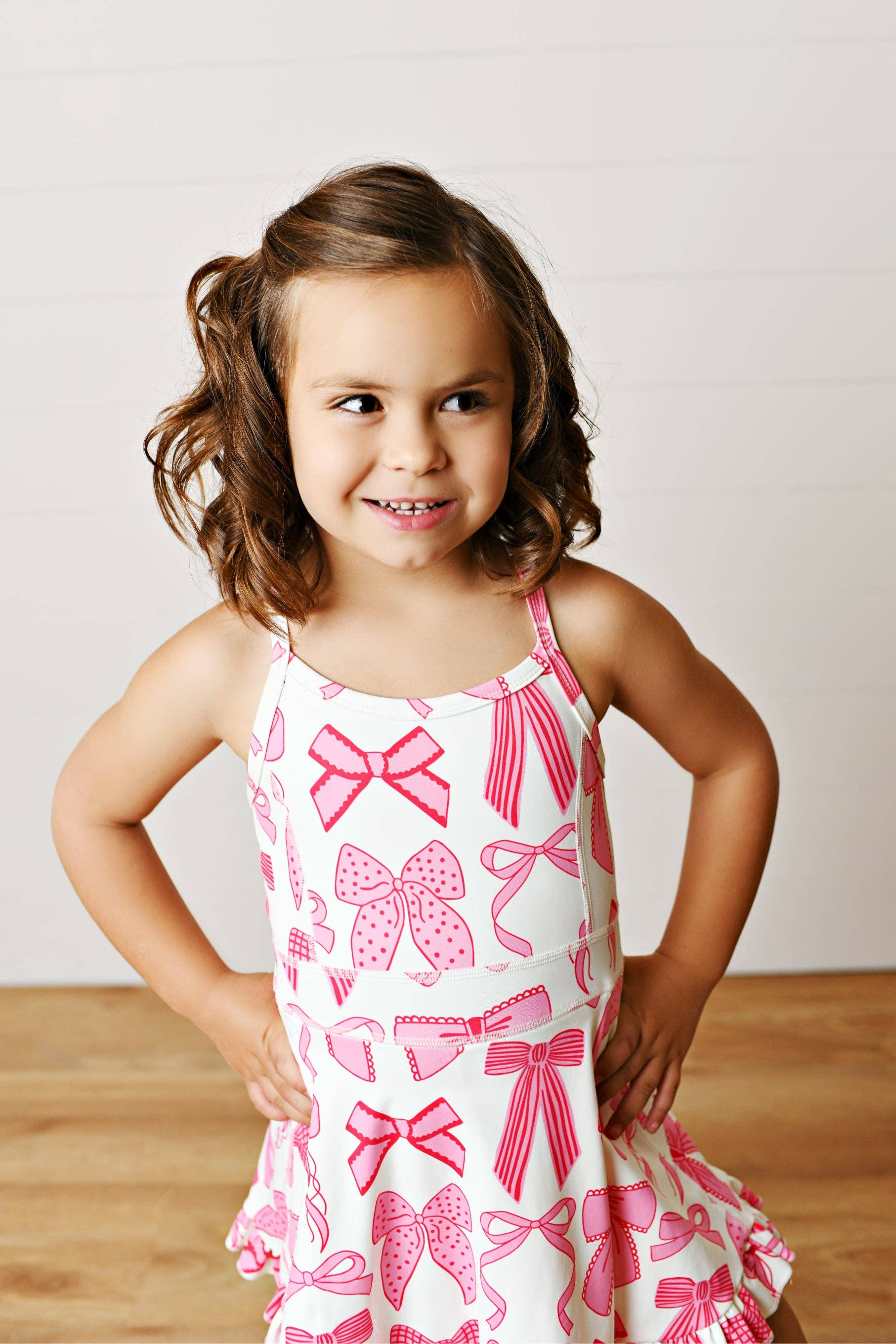 Pink Bow Sport Ruffle Dress