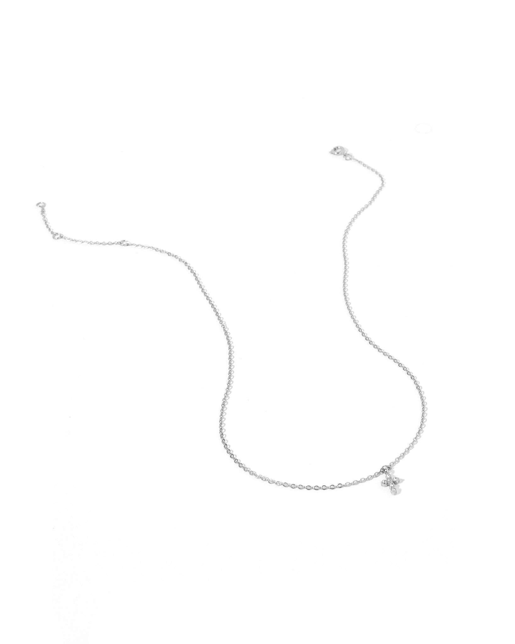 Carly Cross Silver Necklace