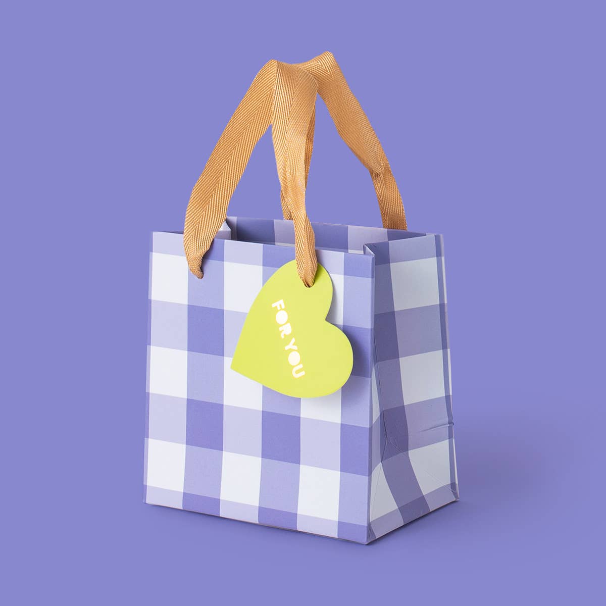 Blue Gingham Gift Bags - Small