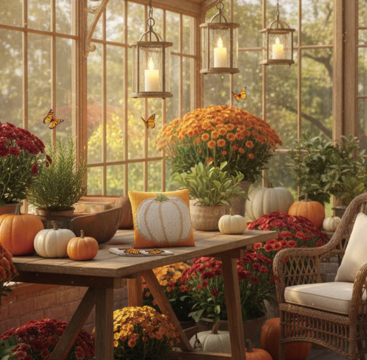 Fall Pumpkin Hook Pillow