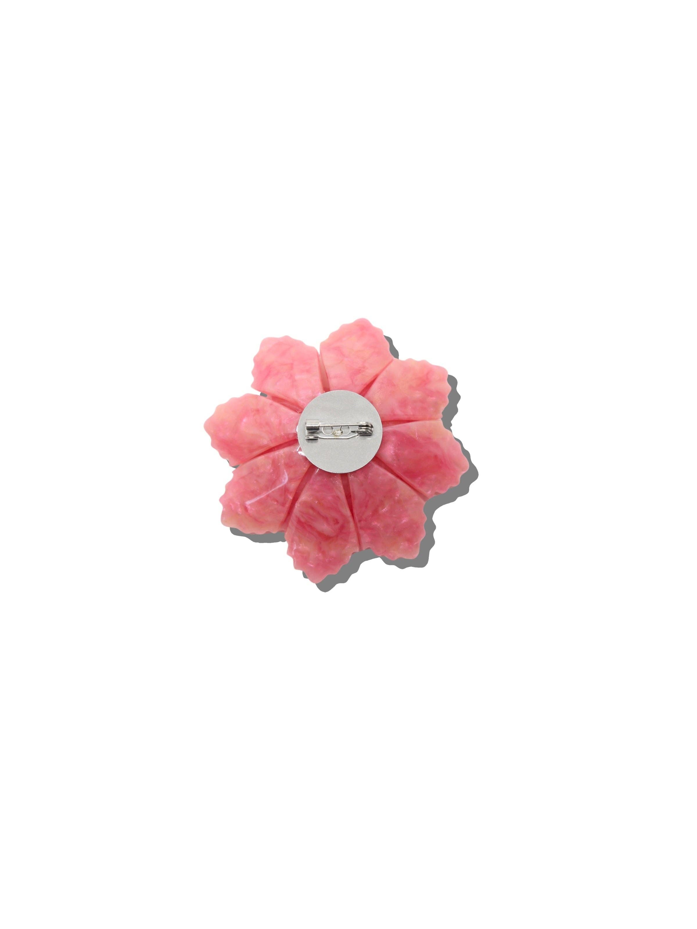 Origami Peony Brooch Pin