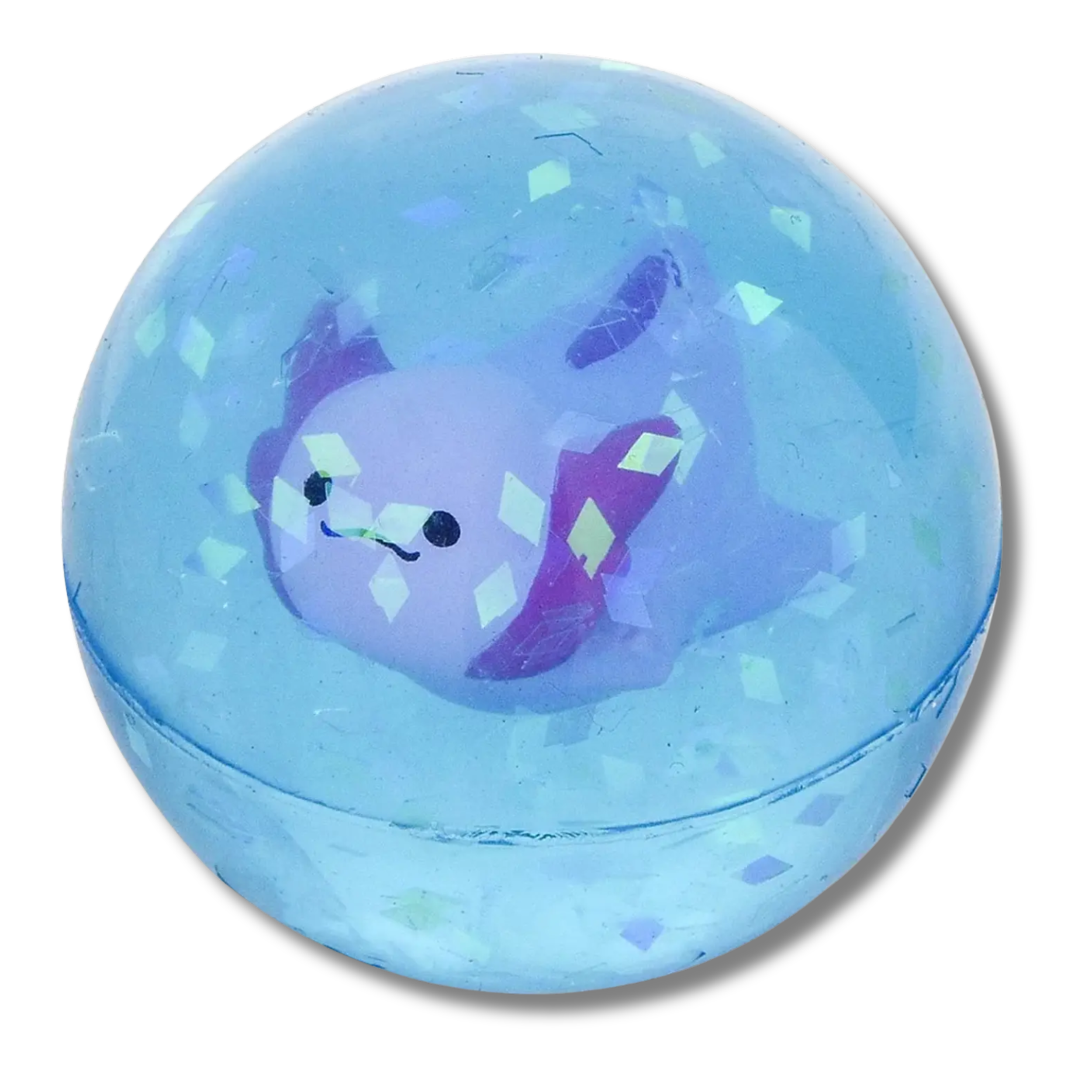 Glitter Axolotl Bouncy Ball