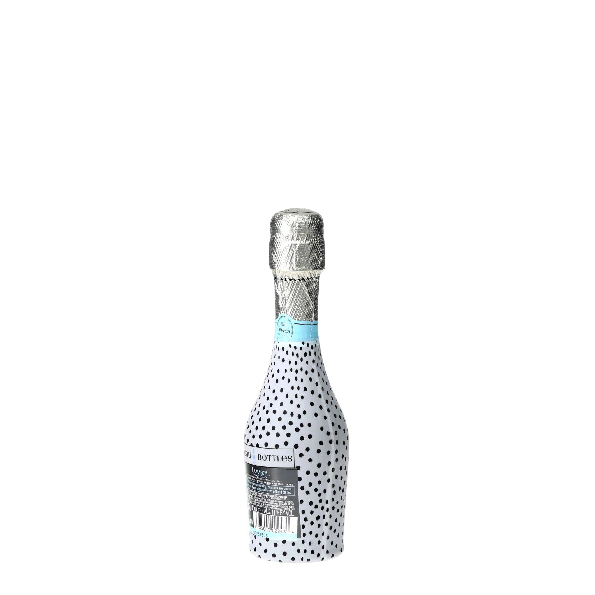 Black & White Dots Mini Prosecco Wraps (Set of 3)