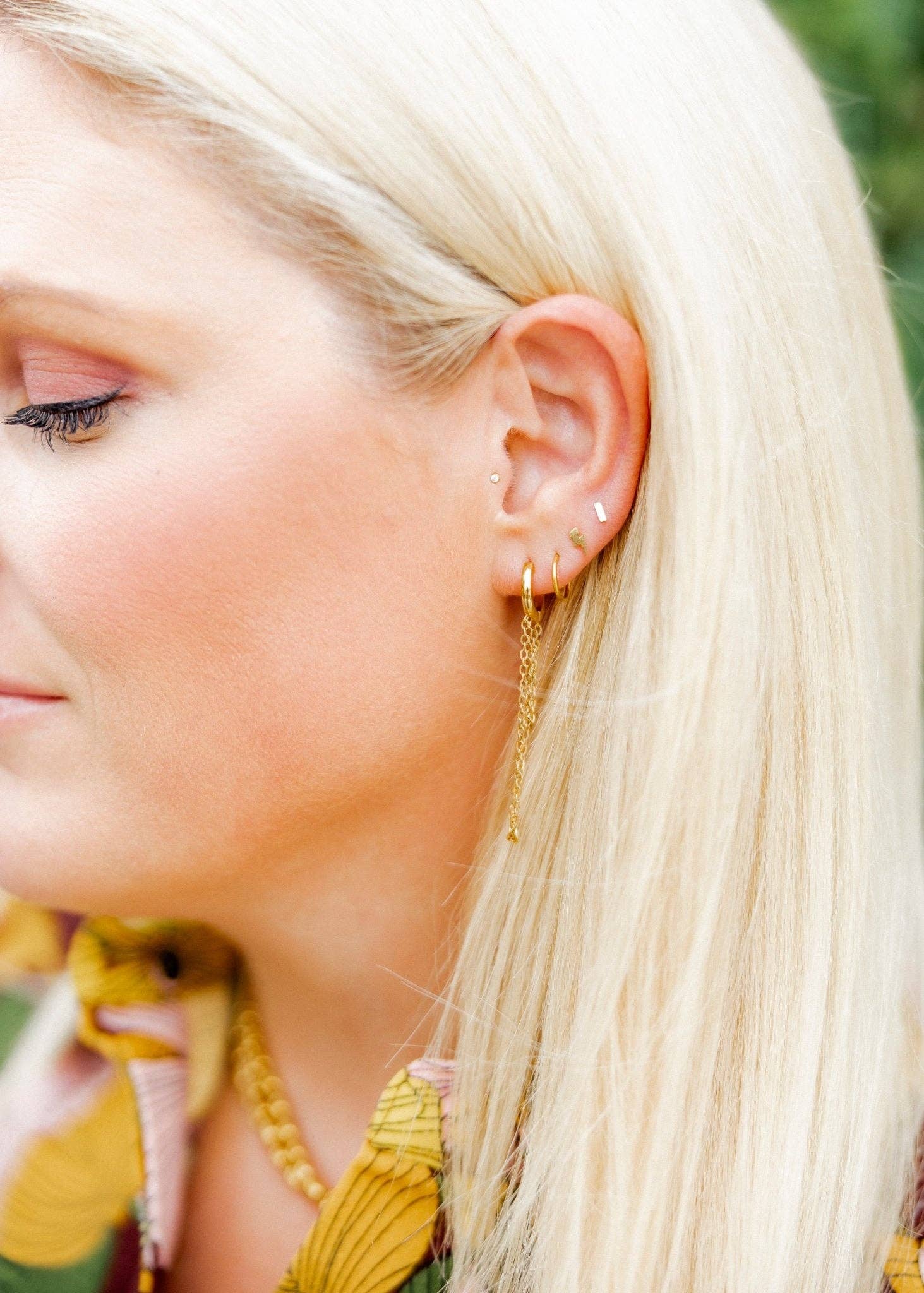 Lightening Bolt Screwback Stud Earrings