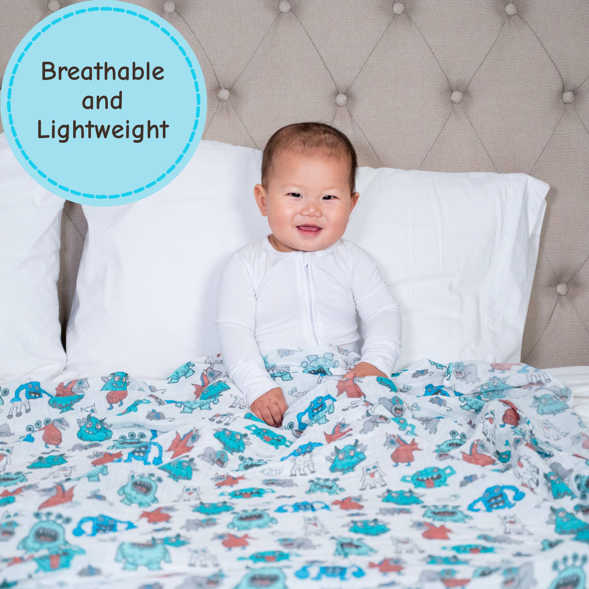 Monster Mash Muslin Swaddle