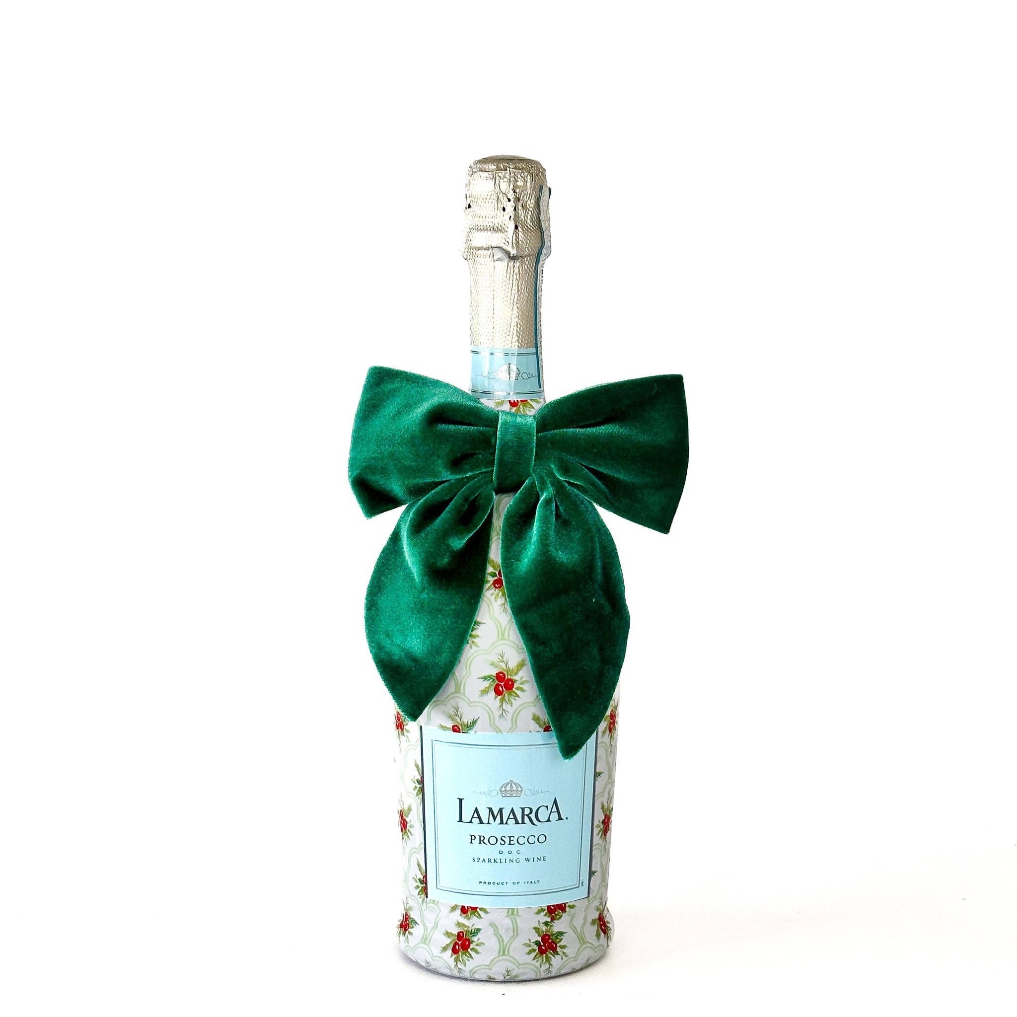 Green Velvet Bottle Bow
