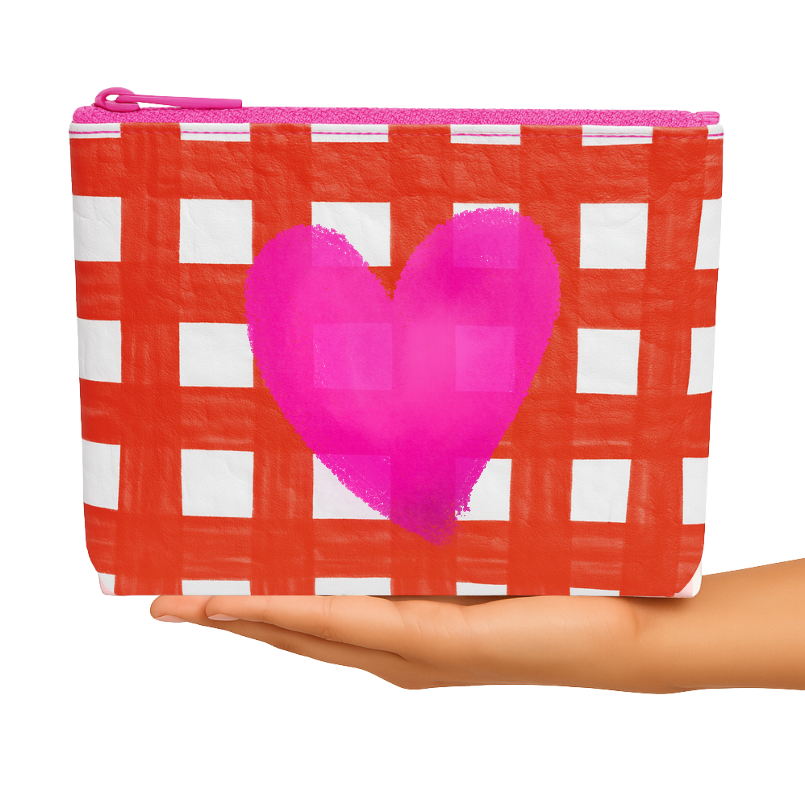 Pink Heart Makeup Pouch